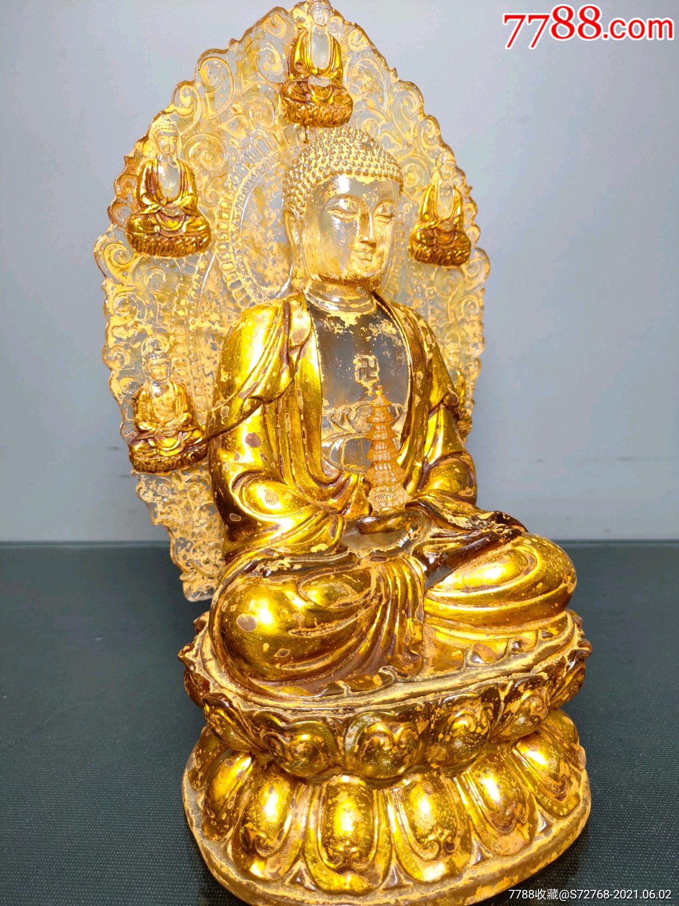 琉璃佛像释迦托塔如来佛一尊万佛朝宗恭请供奉佛像摆件