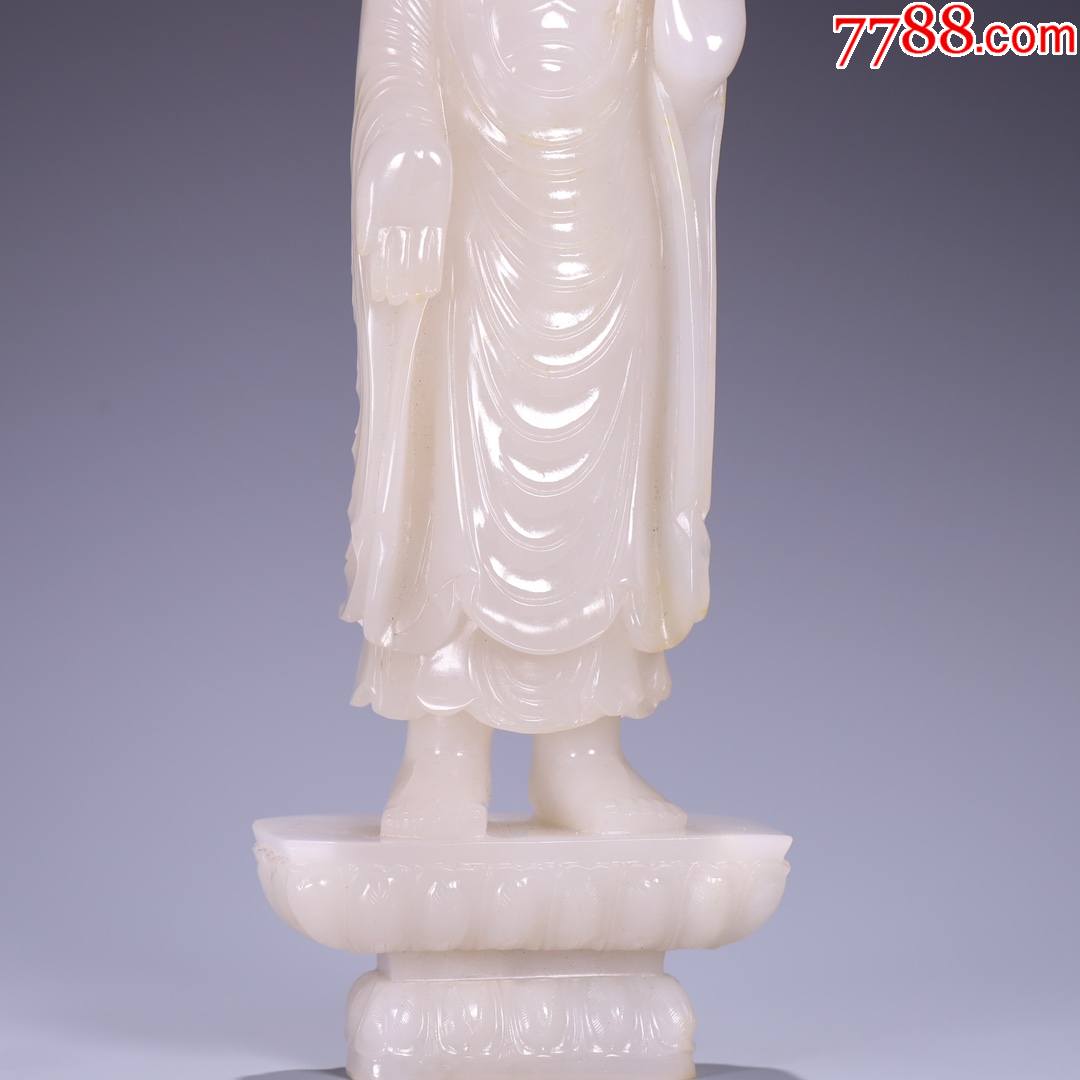 和田玉如来佛站姿雕像