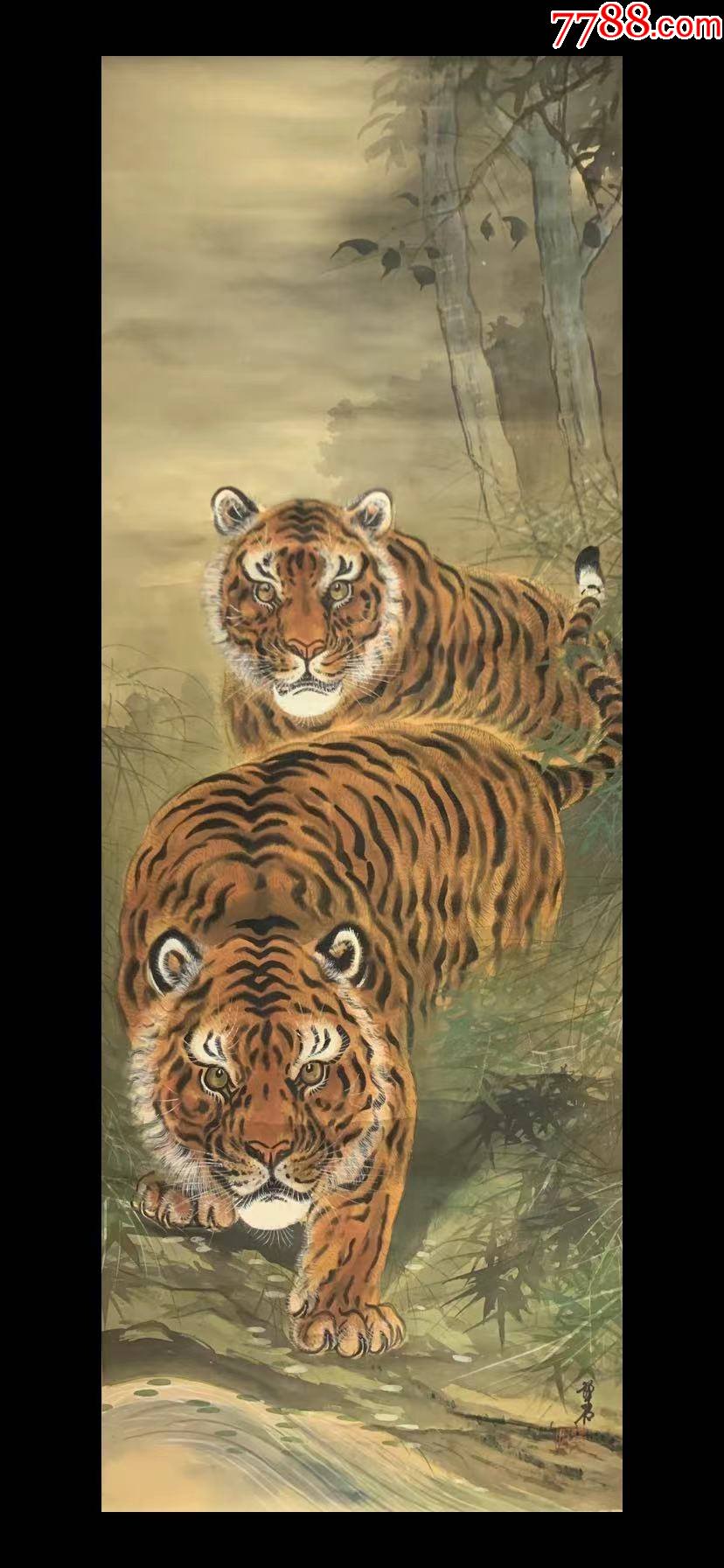 翠石之虎》作者:大桥翠石(1865-1945)是明治到昭和时期活跃的日本画家