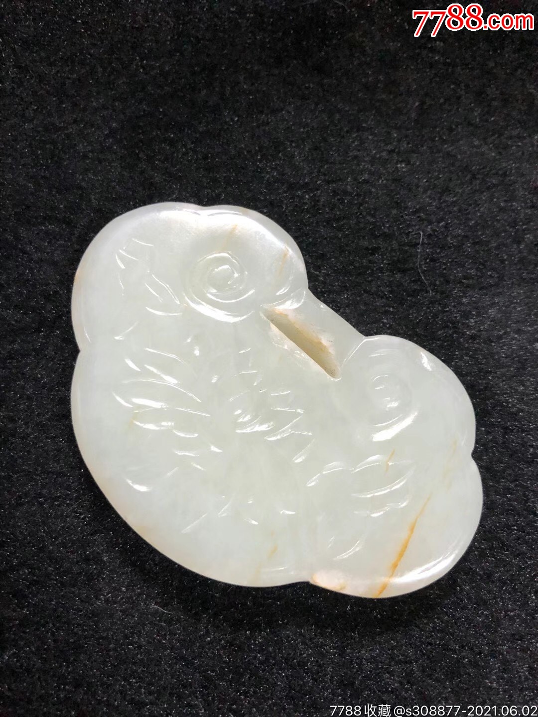 回流和田白玉大玉锁太漂亮了一囗价1800不讲价