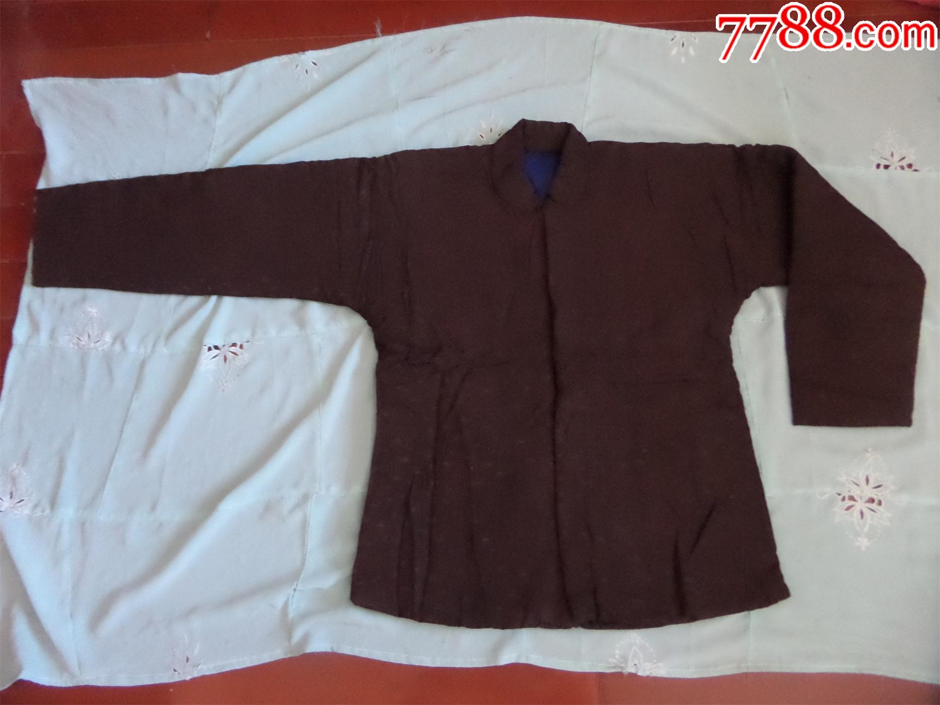 老棉袄780年代咖啡色线缇便服男棉袄道具服装511