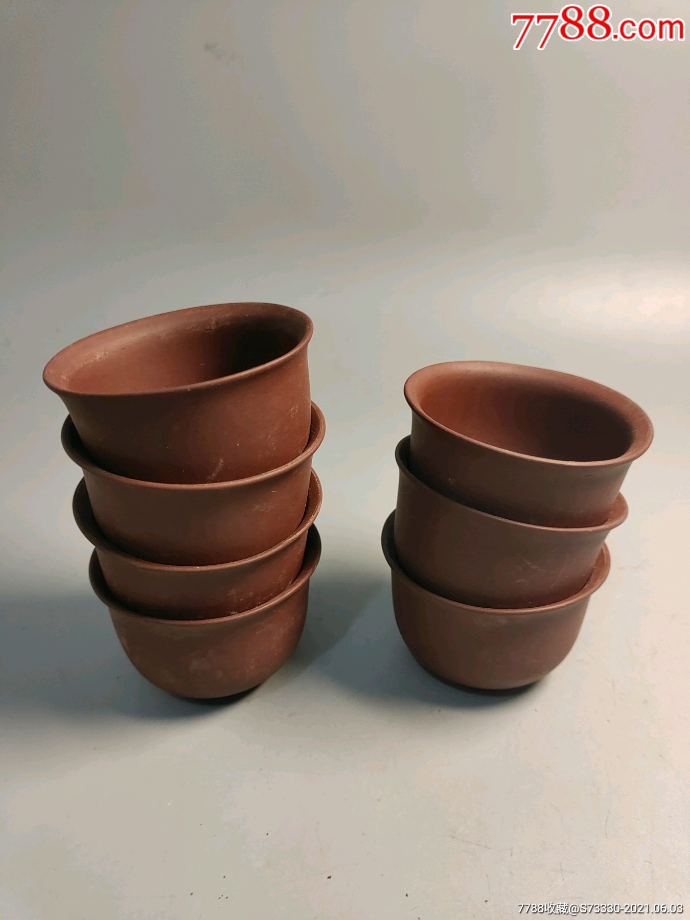 中国宜兴紫砂小功夫茶杯7只合售