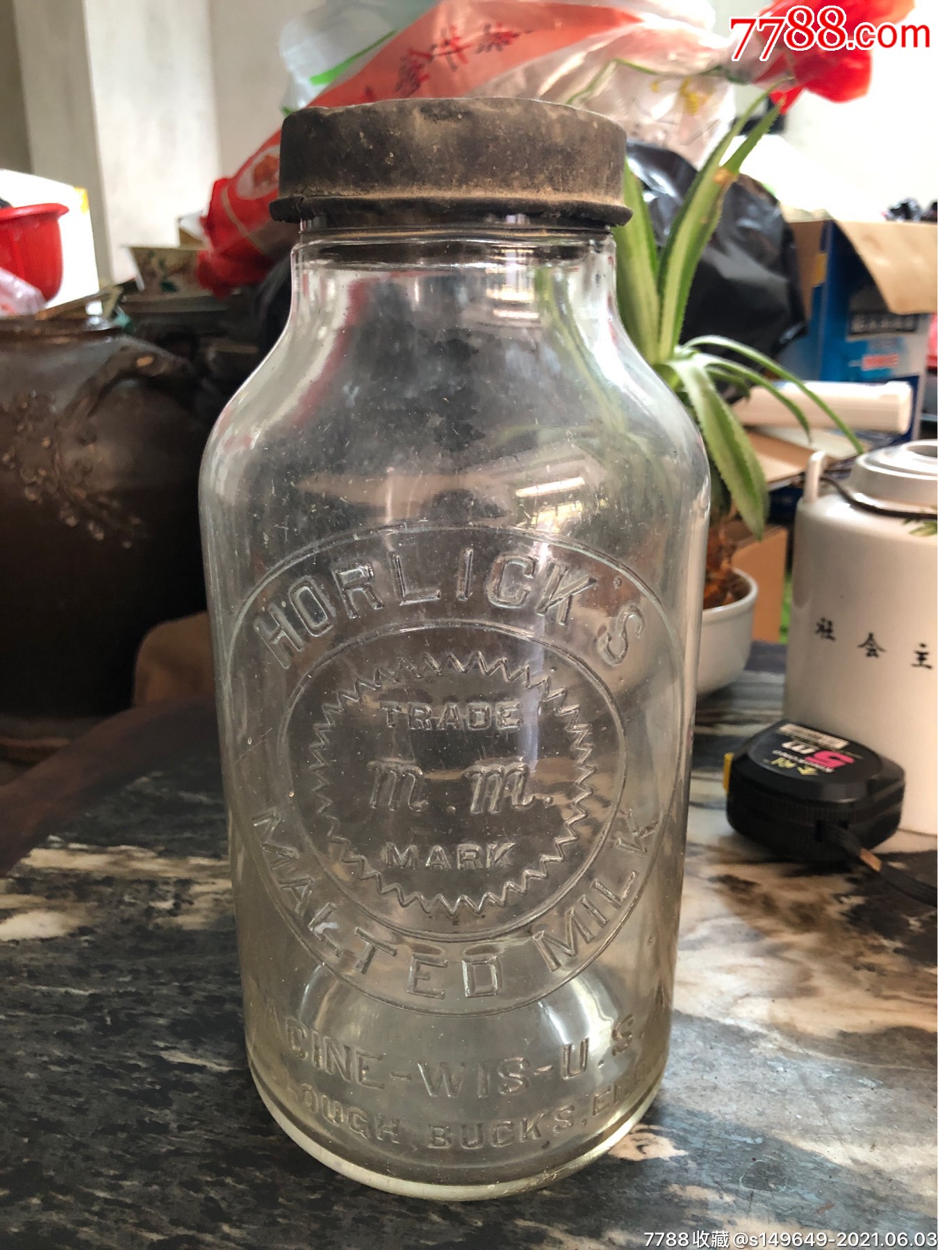 美国麦乳精超大玻璃瓶