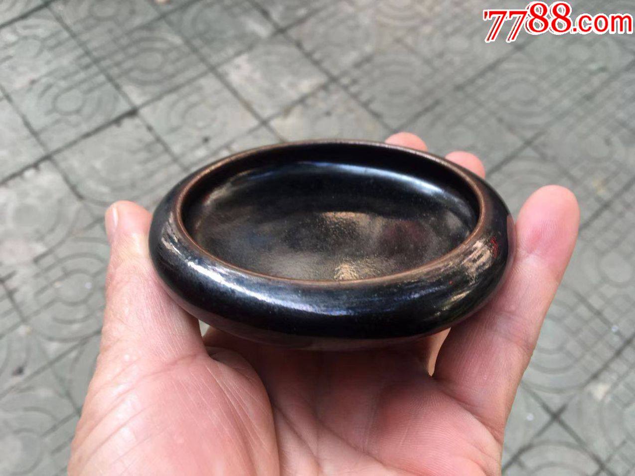 清代乌金釉小笔洗