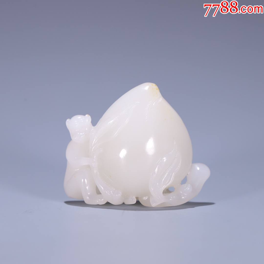和田玉猴子捧桃