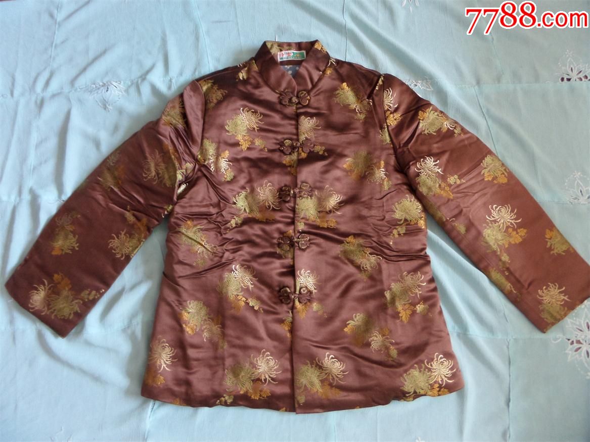 老棉袄80年代织锦缎盘扣女式棉袄888