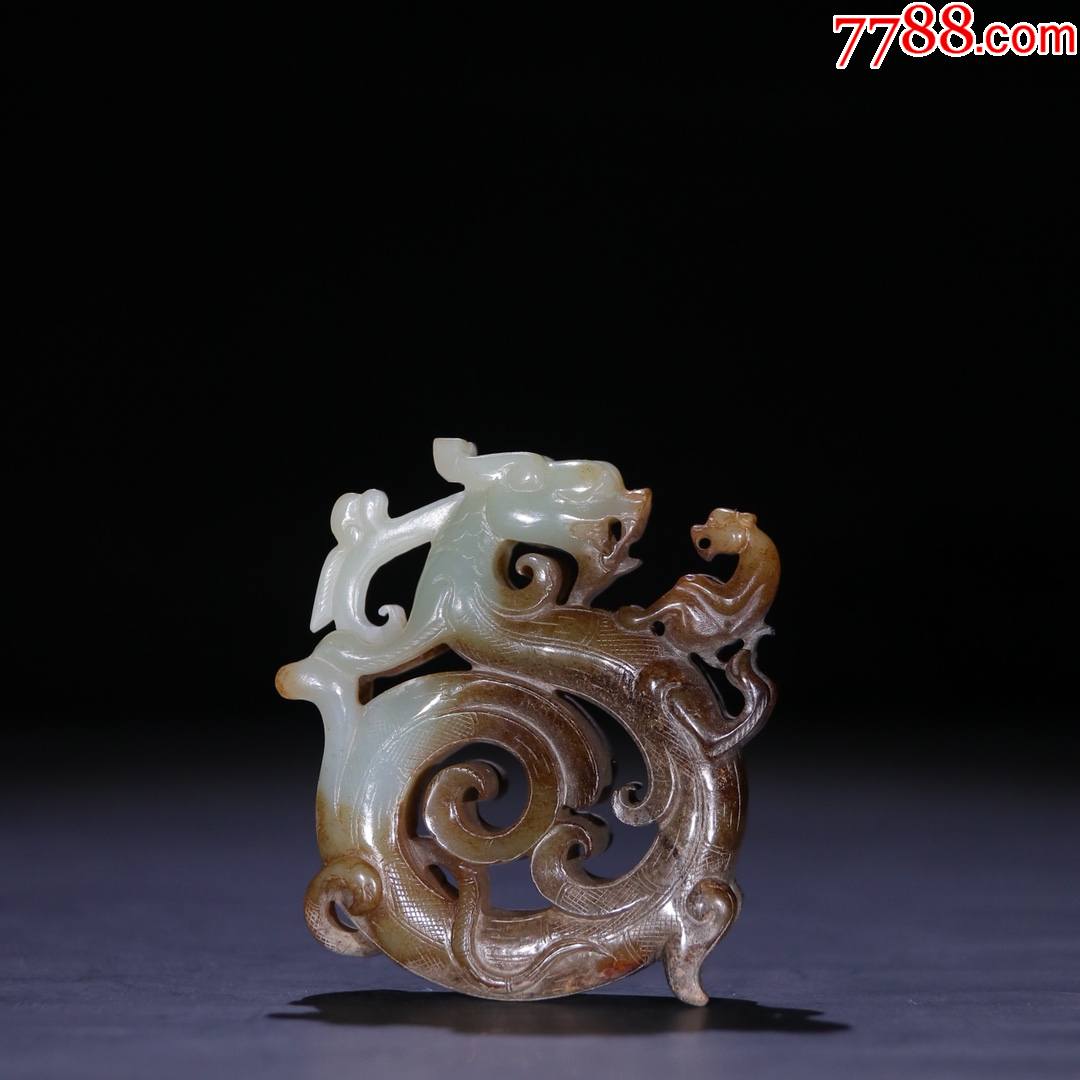高古玉龙纹雕件-其他玉石/玉器-7788商城