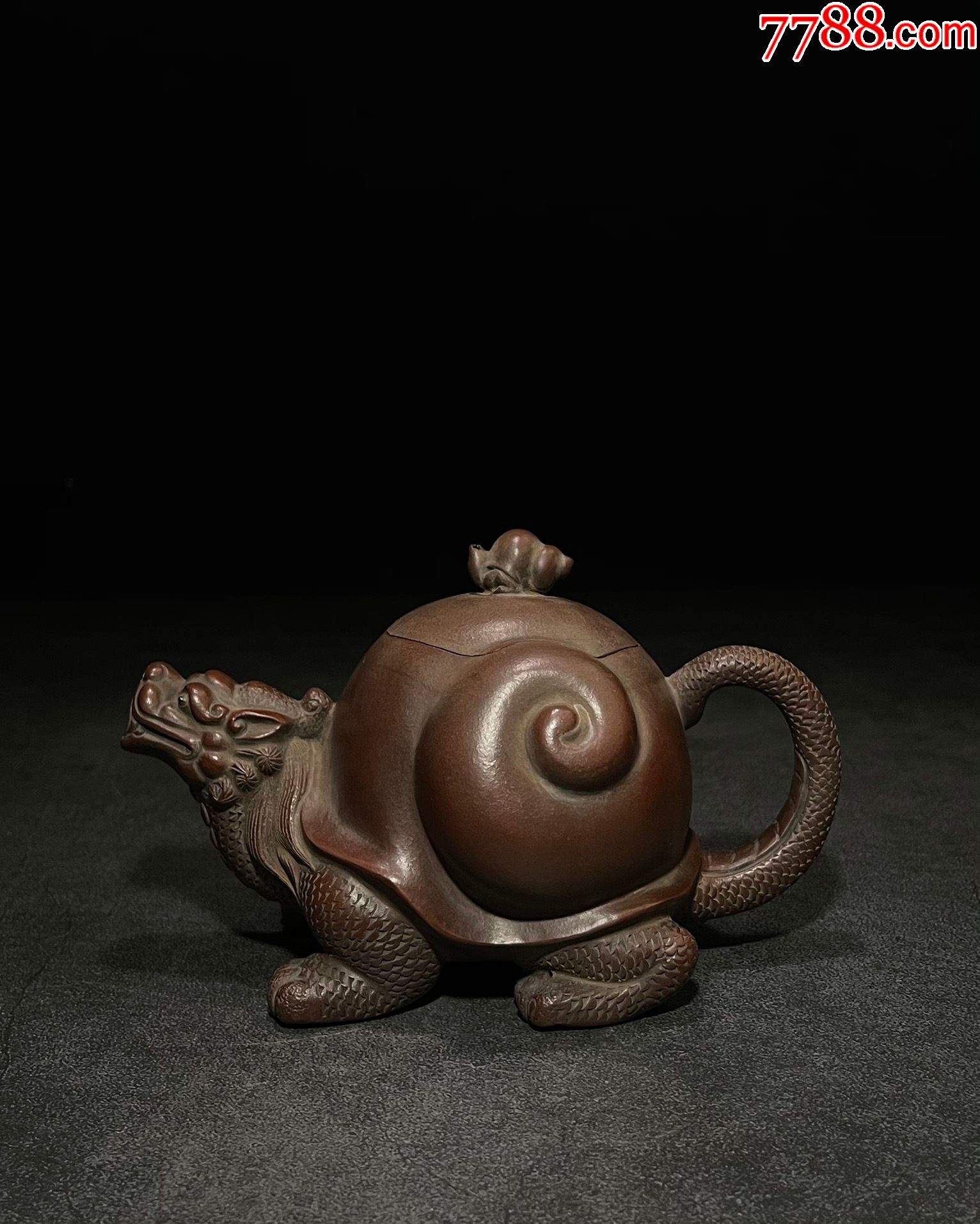 wcx4445龙龟壶-紫砂壶-7788收藏