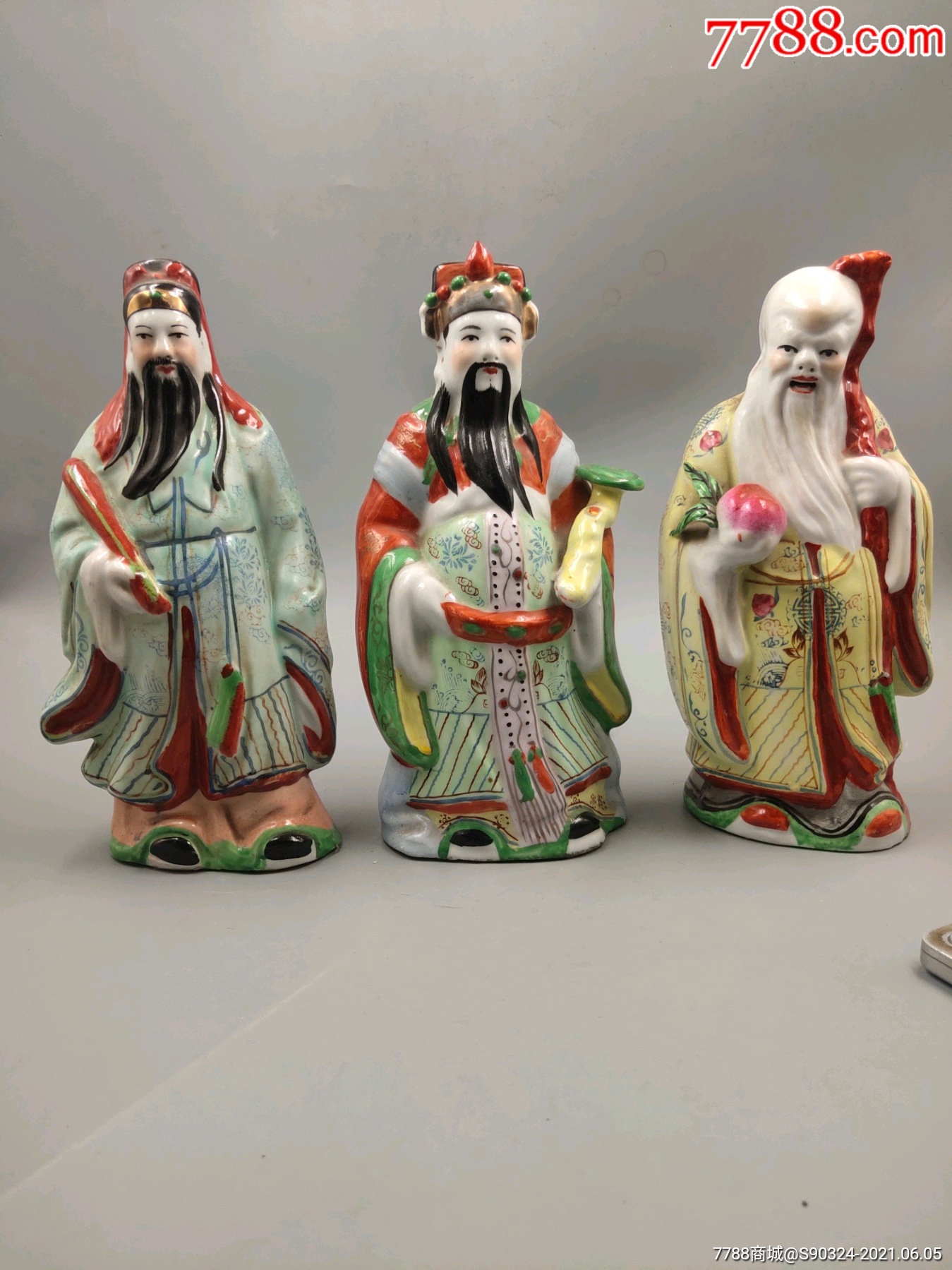 景德镇福禄寿三星人物摆件