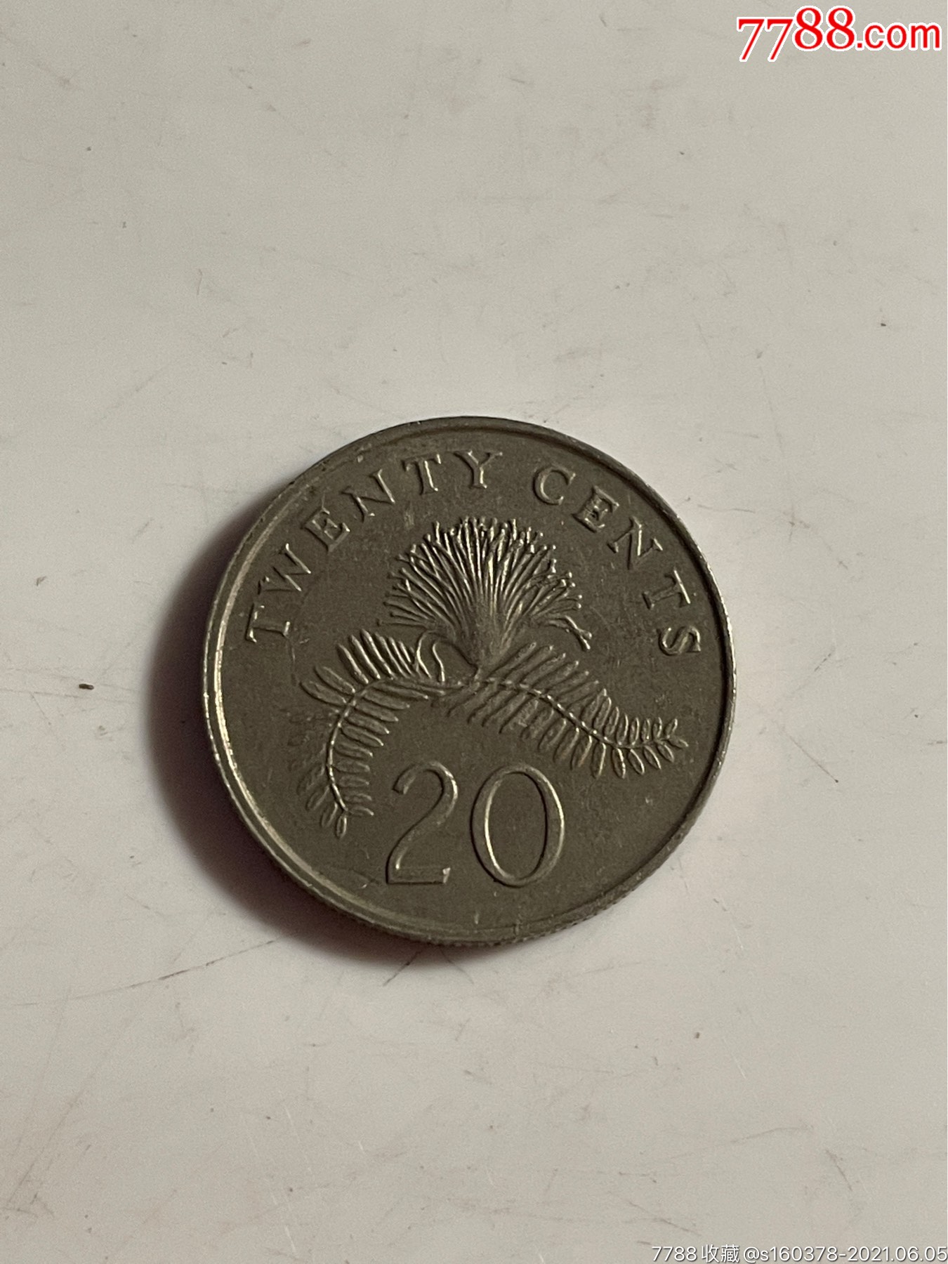 新加坡20分硬币图图片
