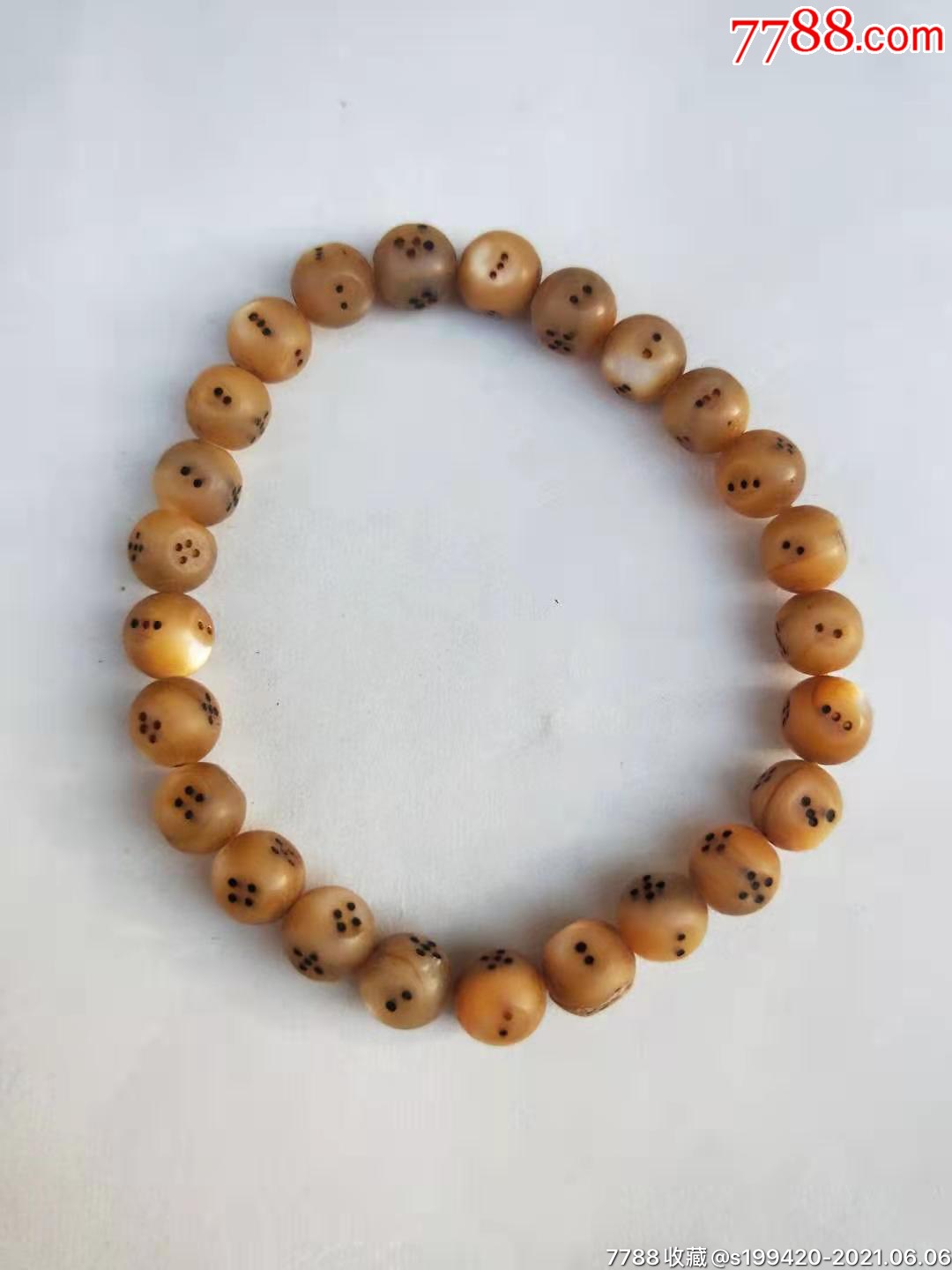 民国时螺钿骰子手串包真包老比较少见寓意好带上它百战百胜