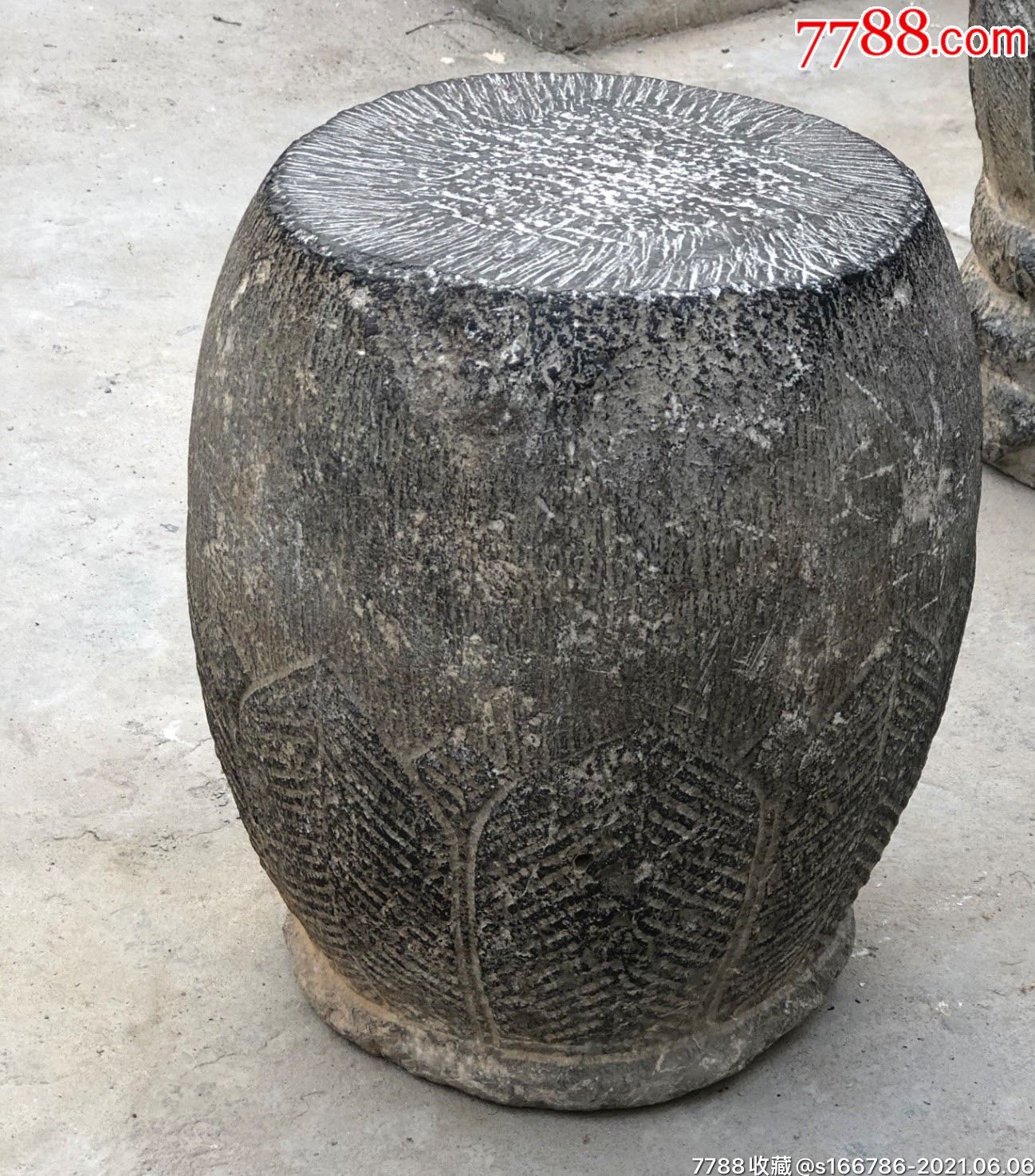 明代莲花石凳高37直径24