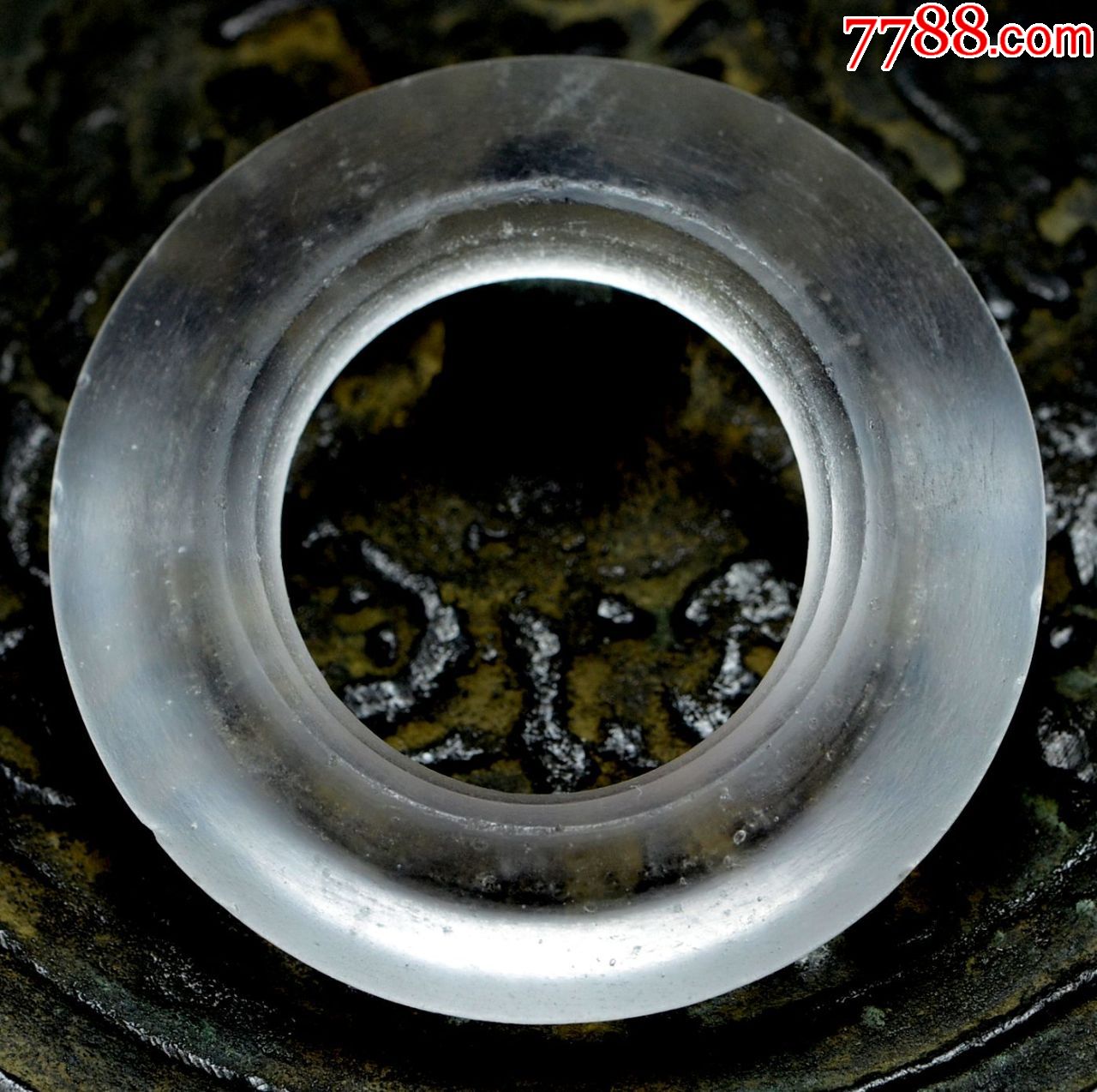 战汉老水晶环袈裟扣水晶圈