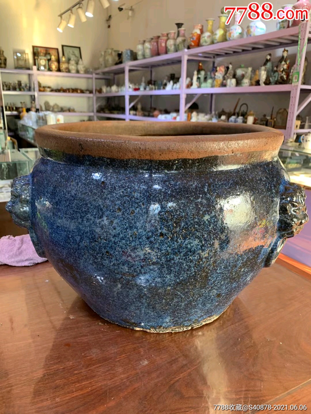 清代雪花蓝大卷缸鱼缸_价格2500元_第1张_7788收藏__收藏热线