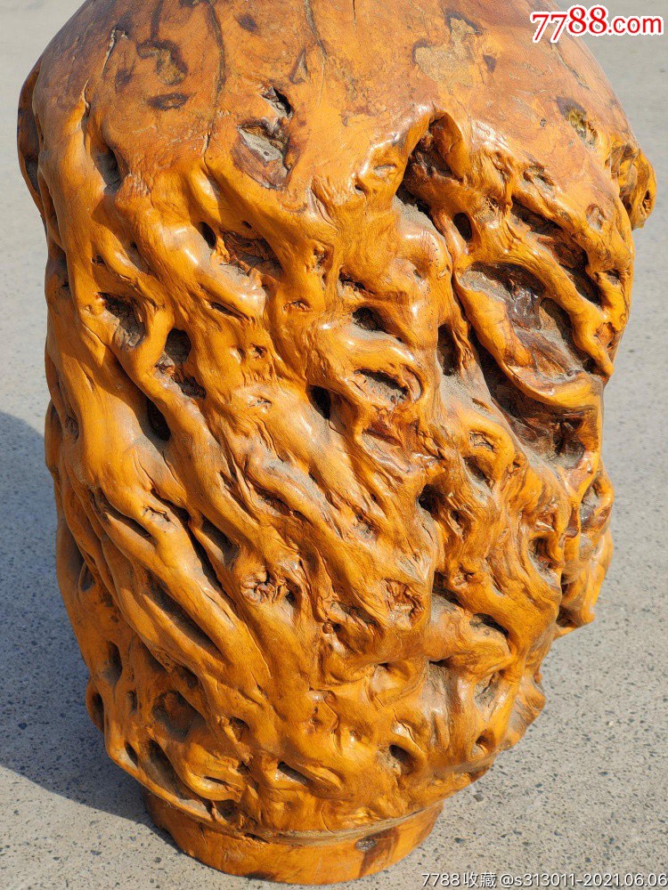 百年老枣木随形花瓶-其他根雕/木雕-7788木艺