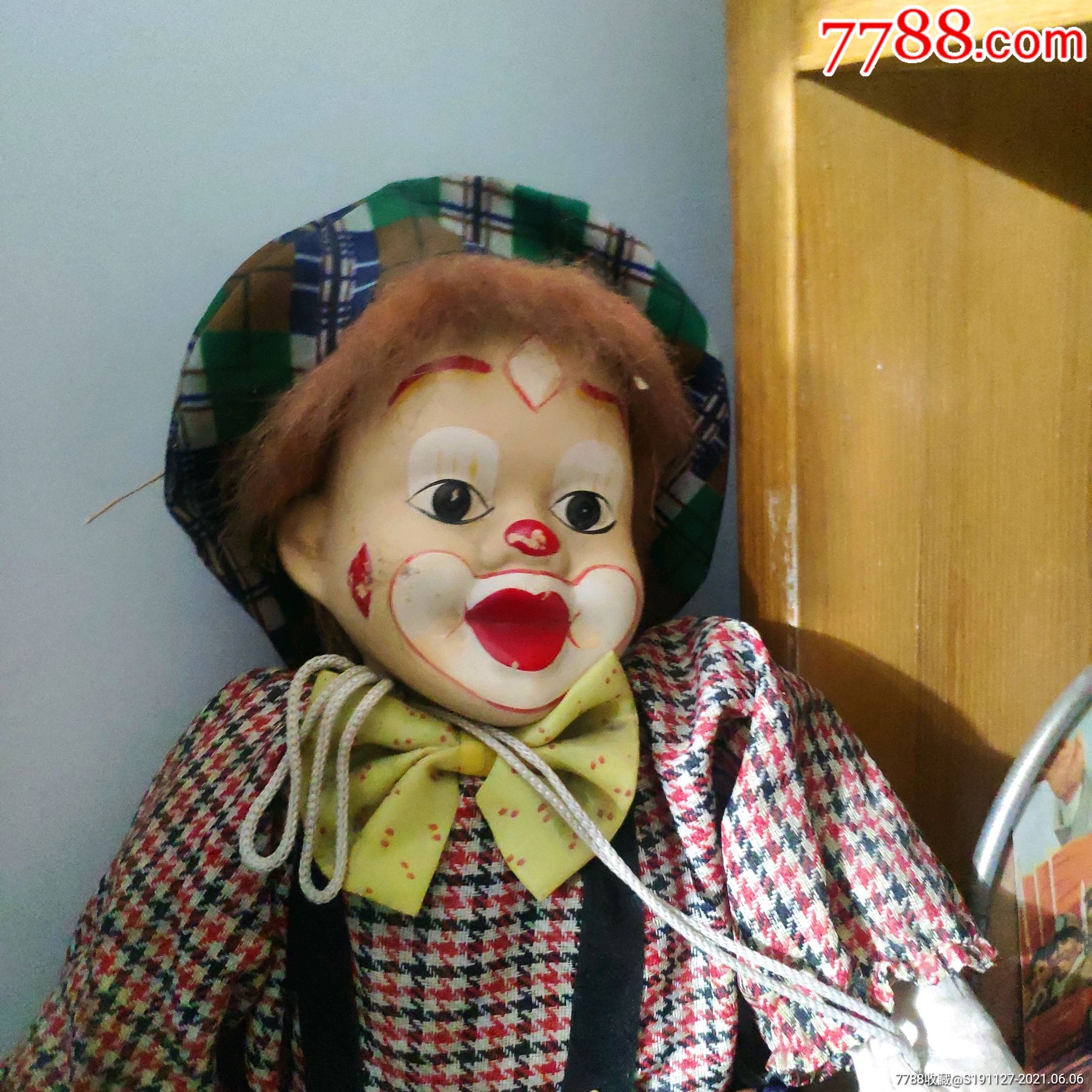 文革老玩具提线手绘小丑摆件人物玩偶_其他玩偶/人偶_第2张_7788相机