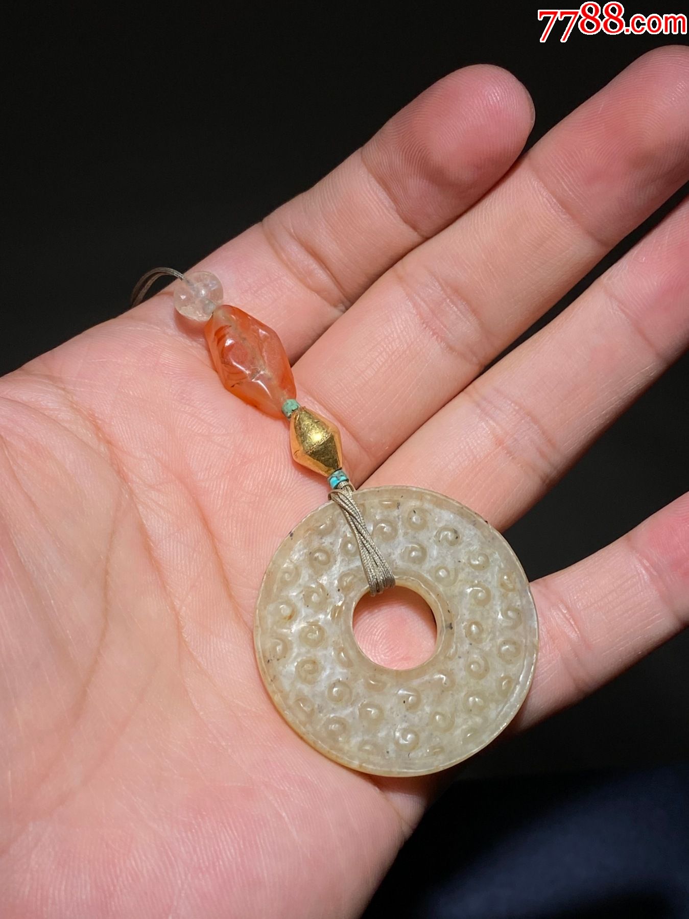 古玉老玉谷纹玉璧西周战汉玉器玉瑗玉环挂件吊坠玉佩