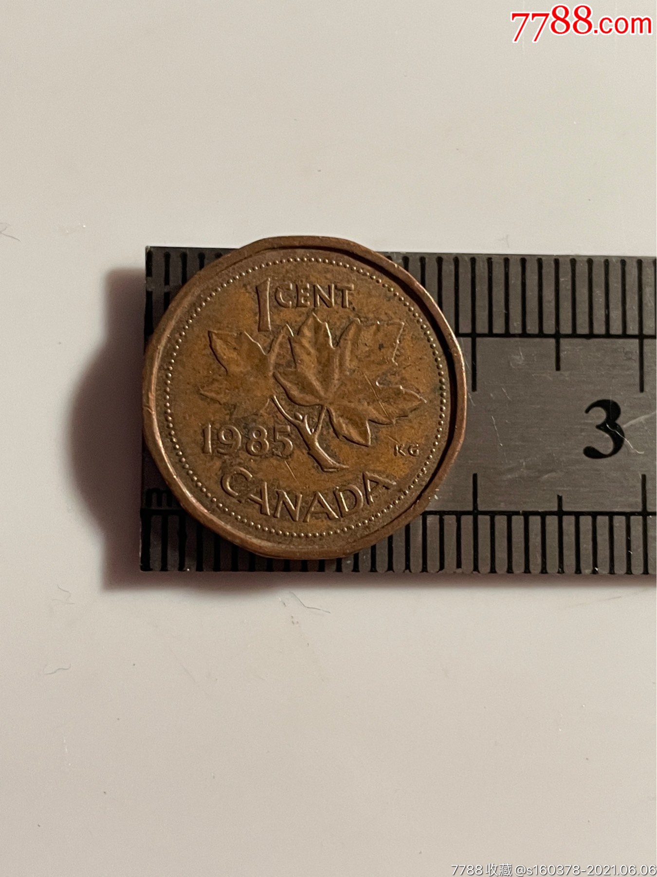 1985年加拿大枫叶1分铜币外国硬币