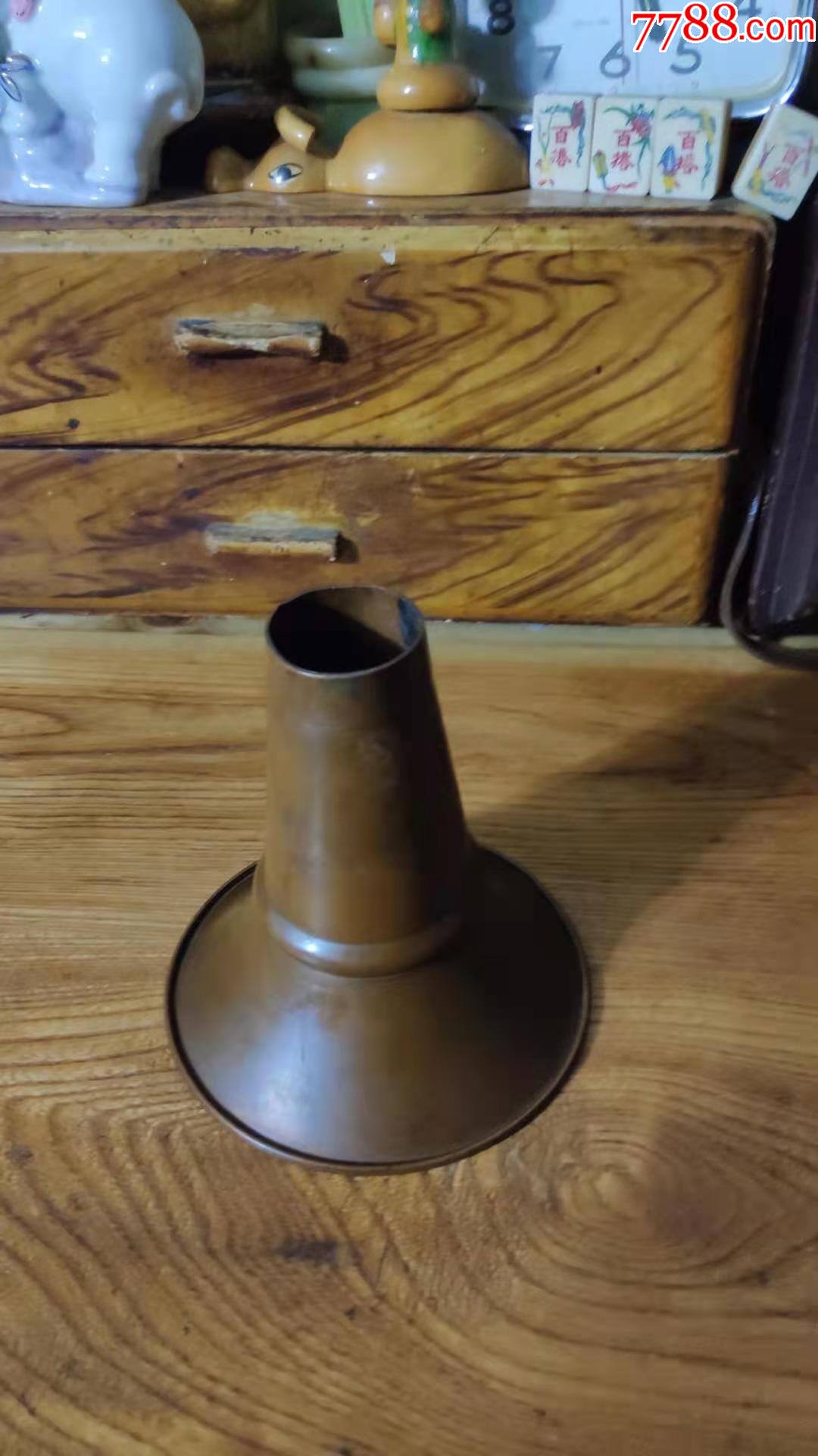 上世纪50-60年代铜质厚壁铜唢呐碗老包浆民俗怀旧老物品.