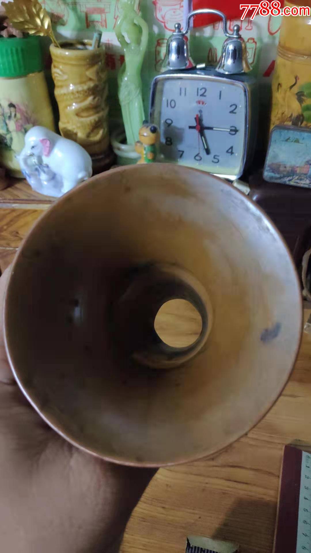 上世纪50-60年代铜质厚壁铜唢呐碗老包浆民俗怀旧老物品.