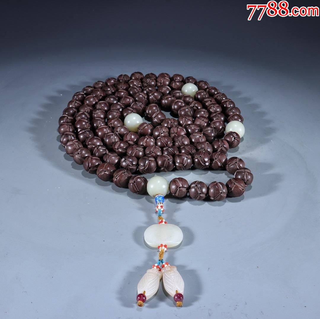 回流老沉香绳结纹佛珠一串