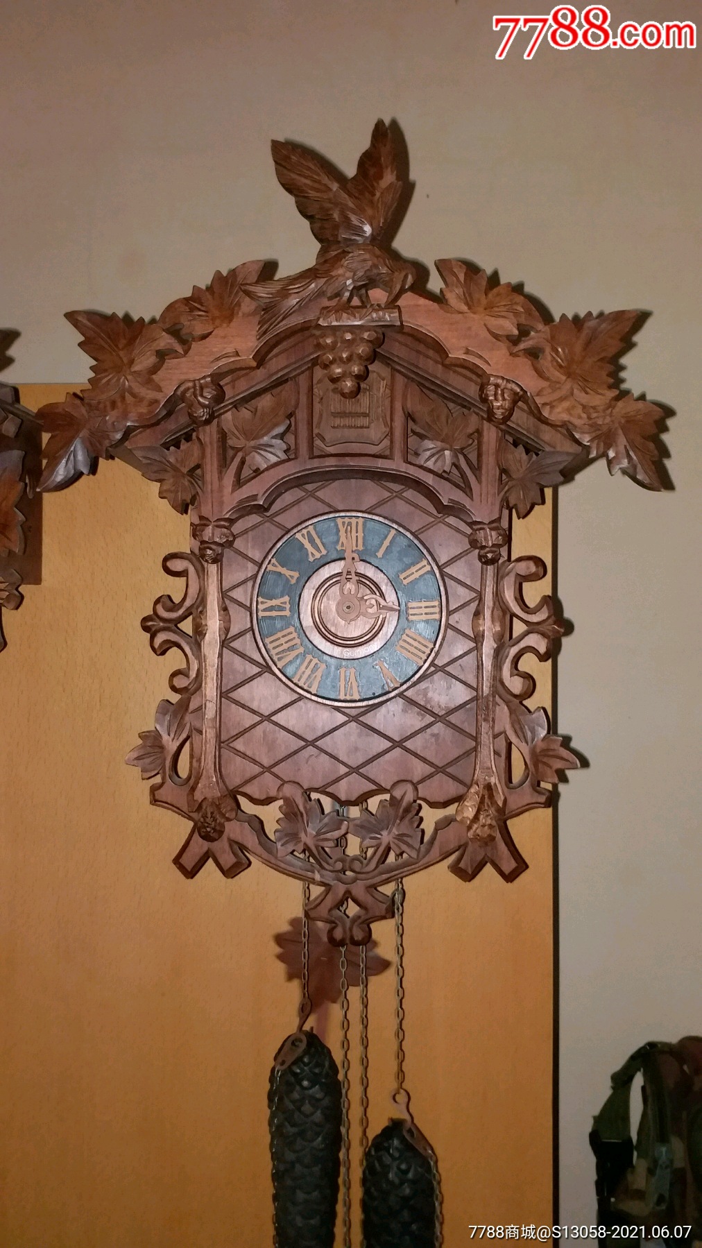 早期德国黑森林双重锤8天布谷鸟钟