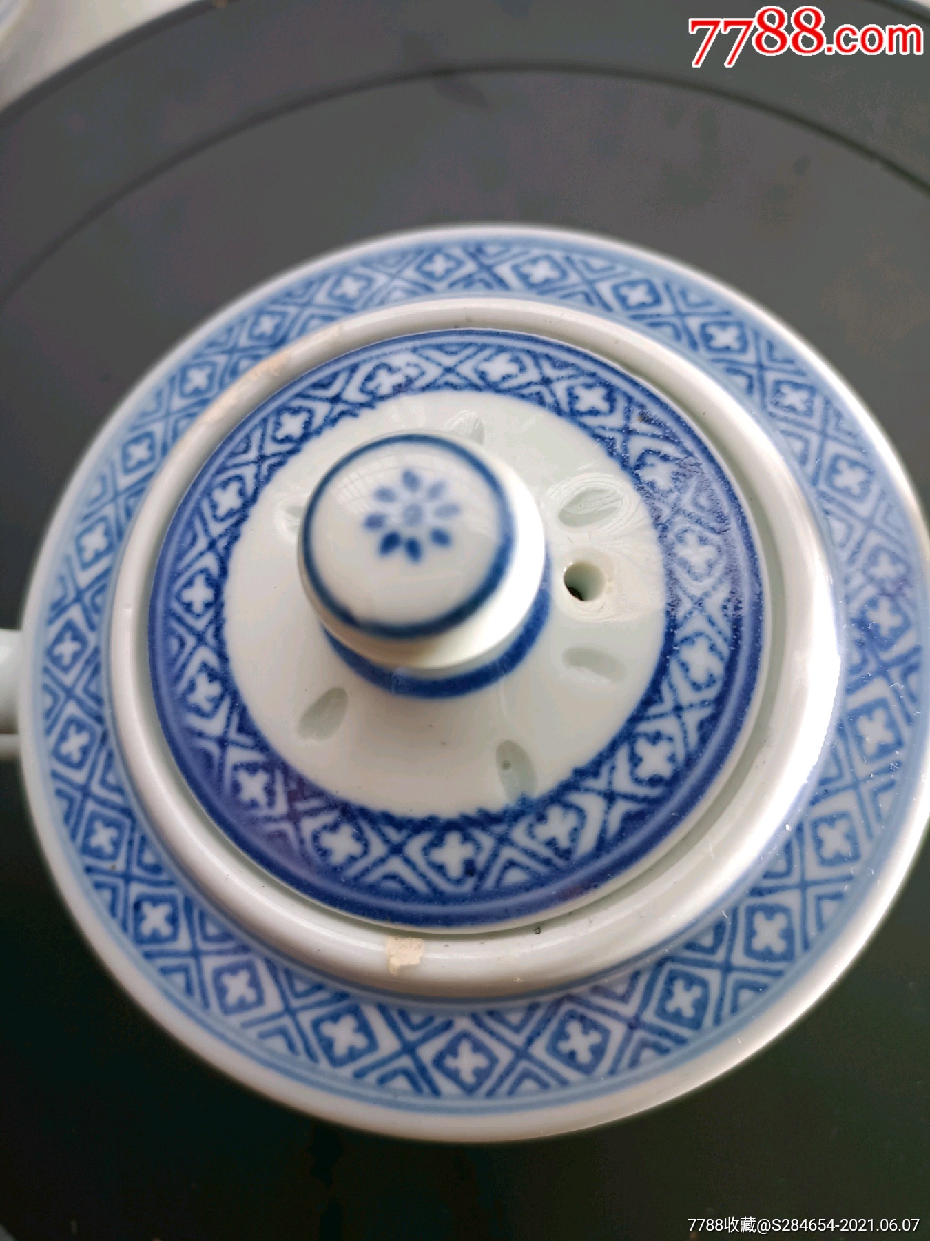 景德镇文革厂货瓷器七八十年代原光明瓷厂青花玲珑永丰小茶壶库存包老