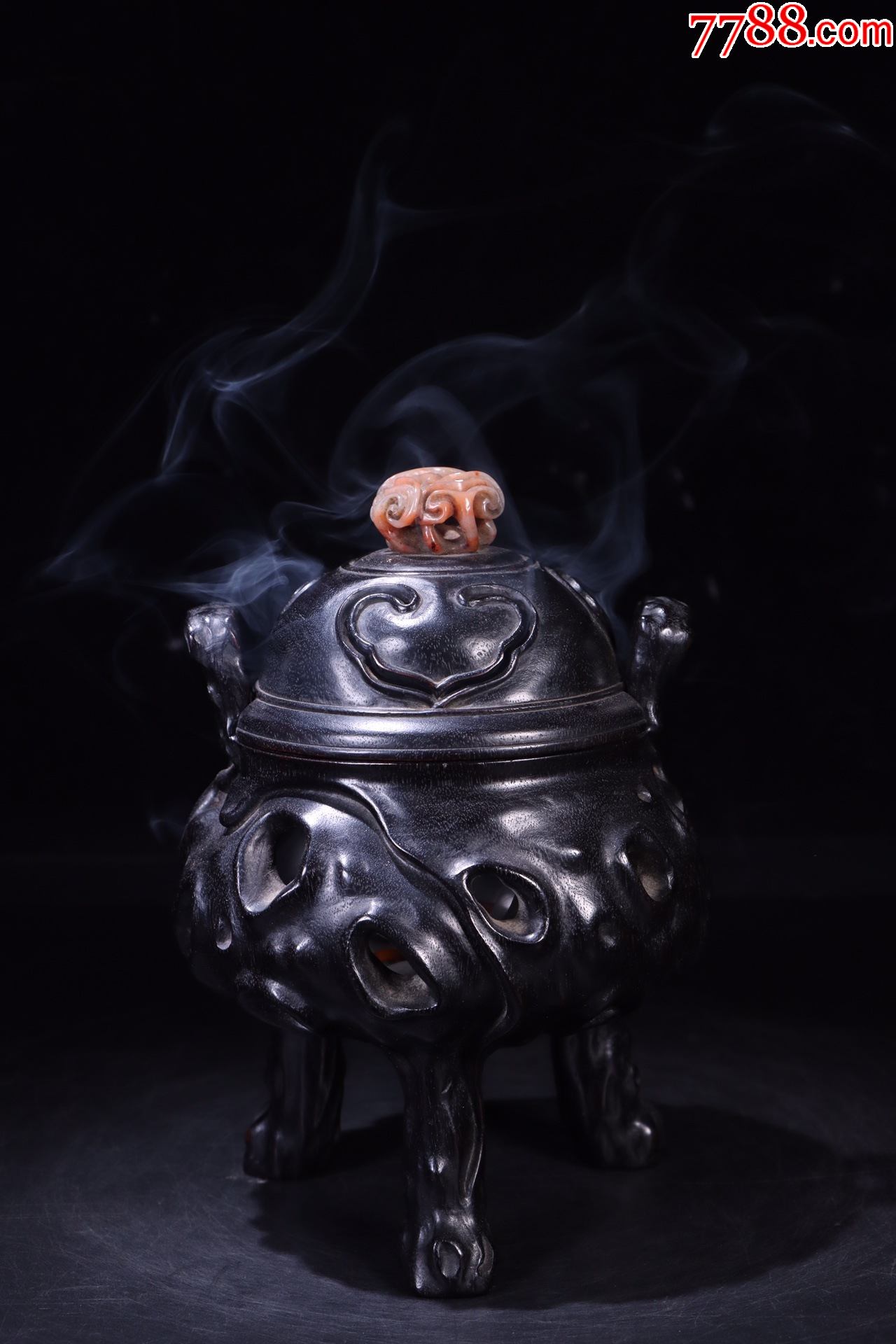 老紫檀木雕香薰炉-香炉/香器-7788商城__七七八八商品交易平台(7788.