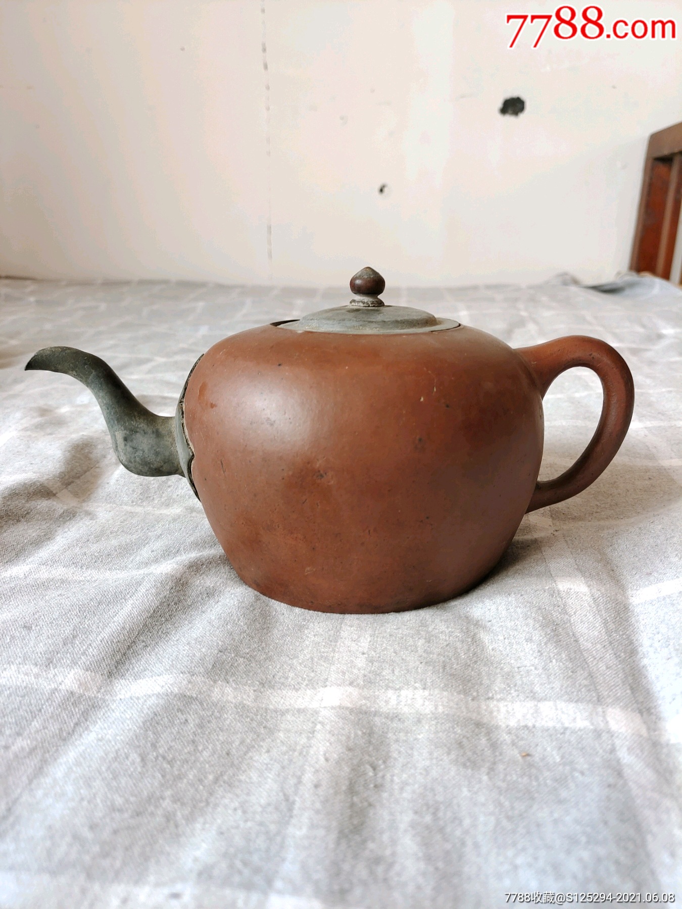 清代紫砂壶一把砂质好年份好极为难得少见