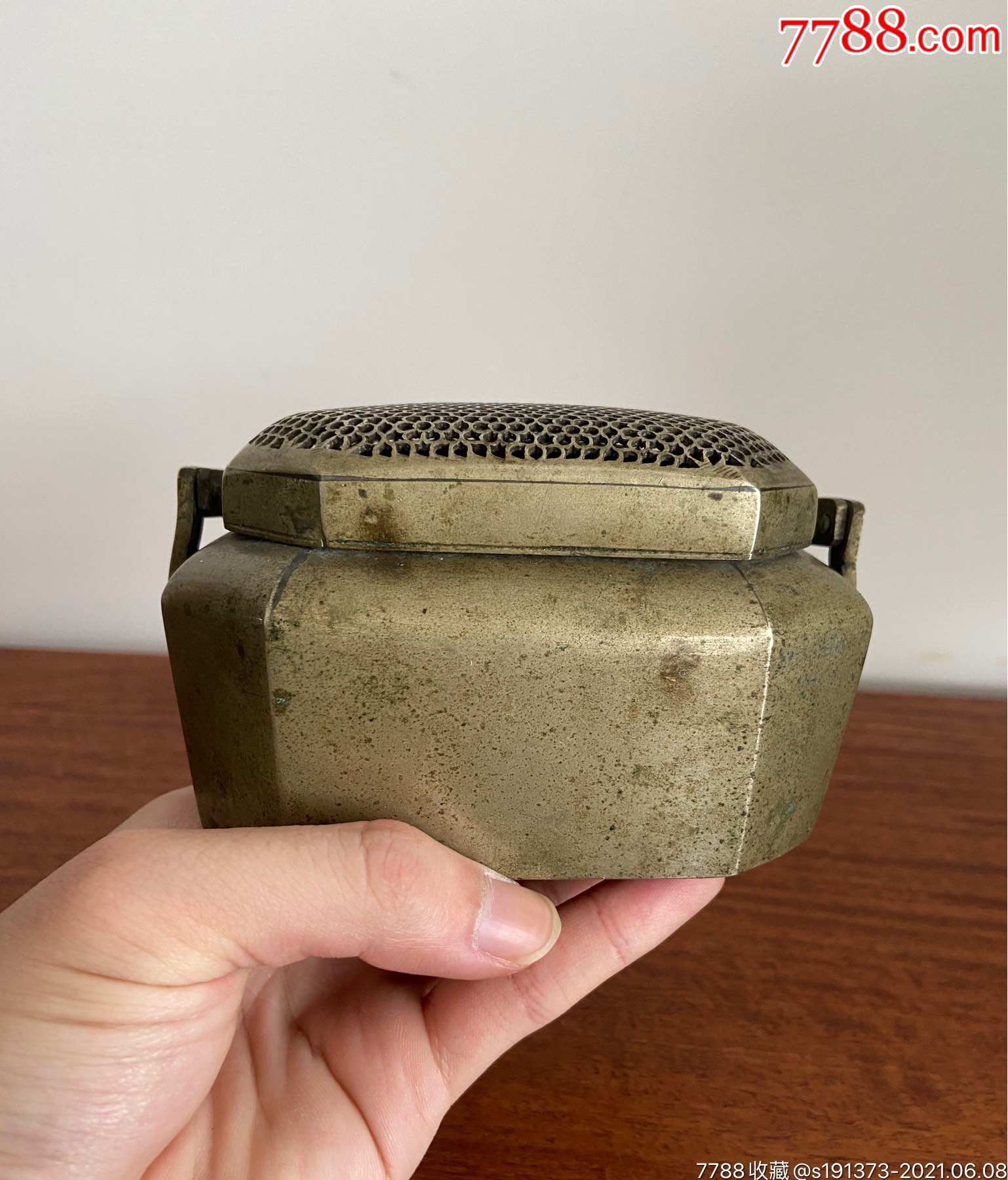 清代八角白铜手炉-价格:4500元-se80707562-铜炉-零售-7788铜器收藏