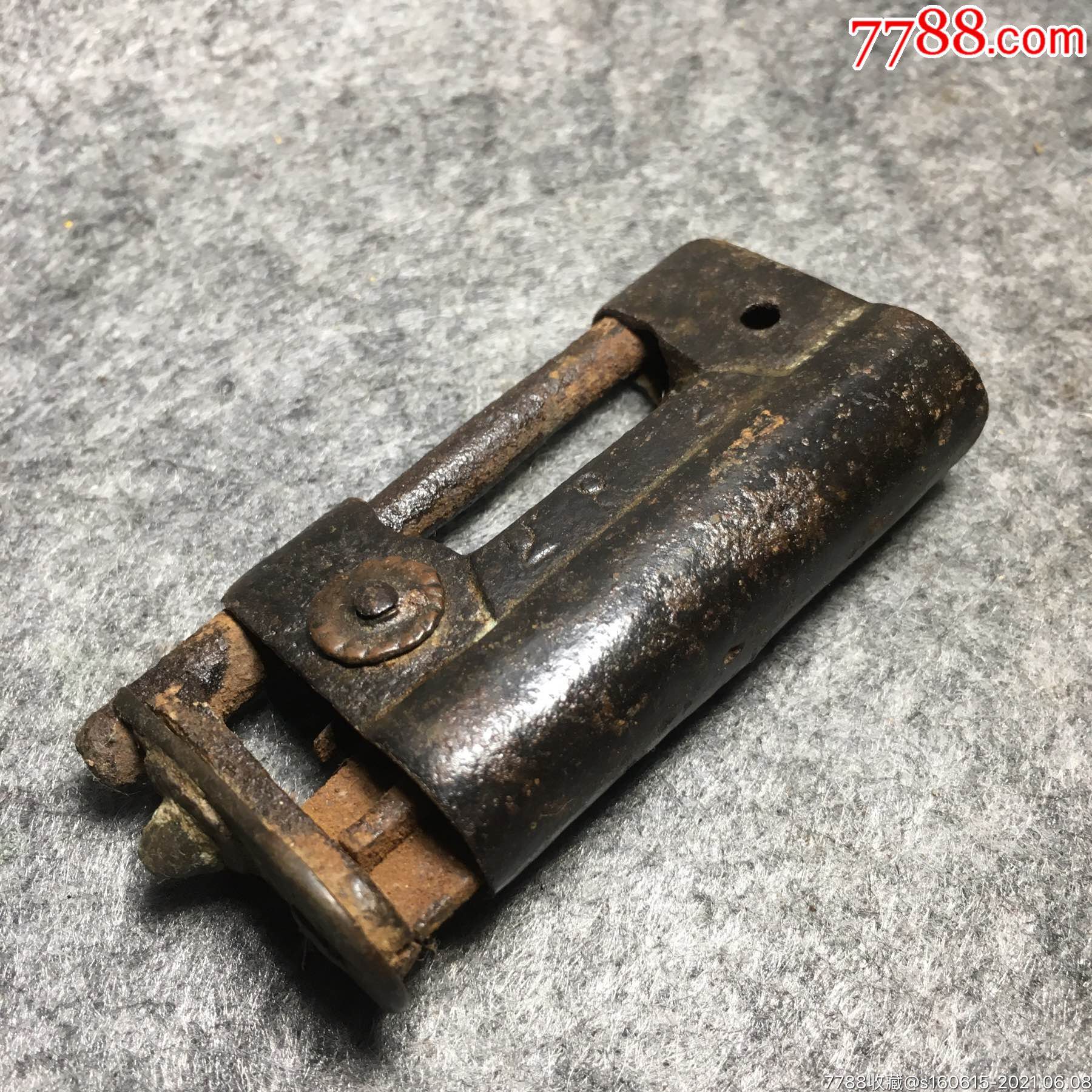 清代民国时期多机关老铁锁中式古代铁艺老铁锁传世包浆铜锁收藏