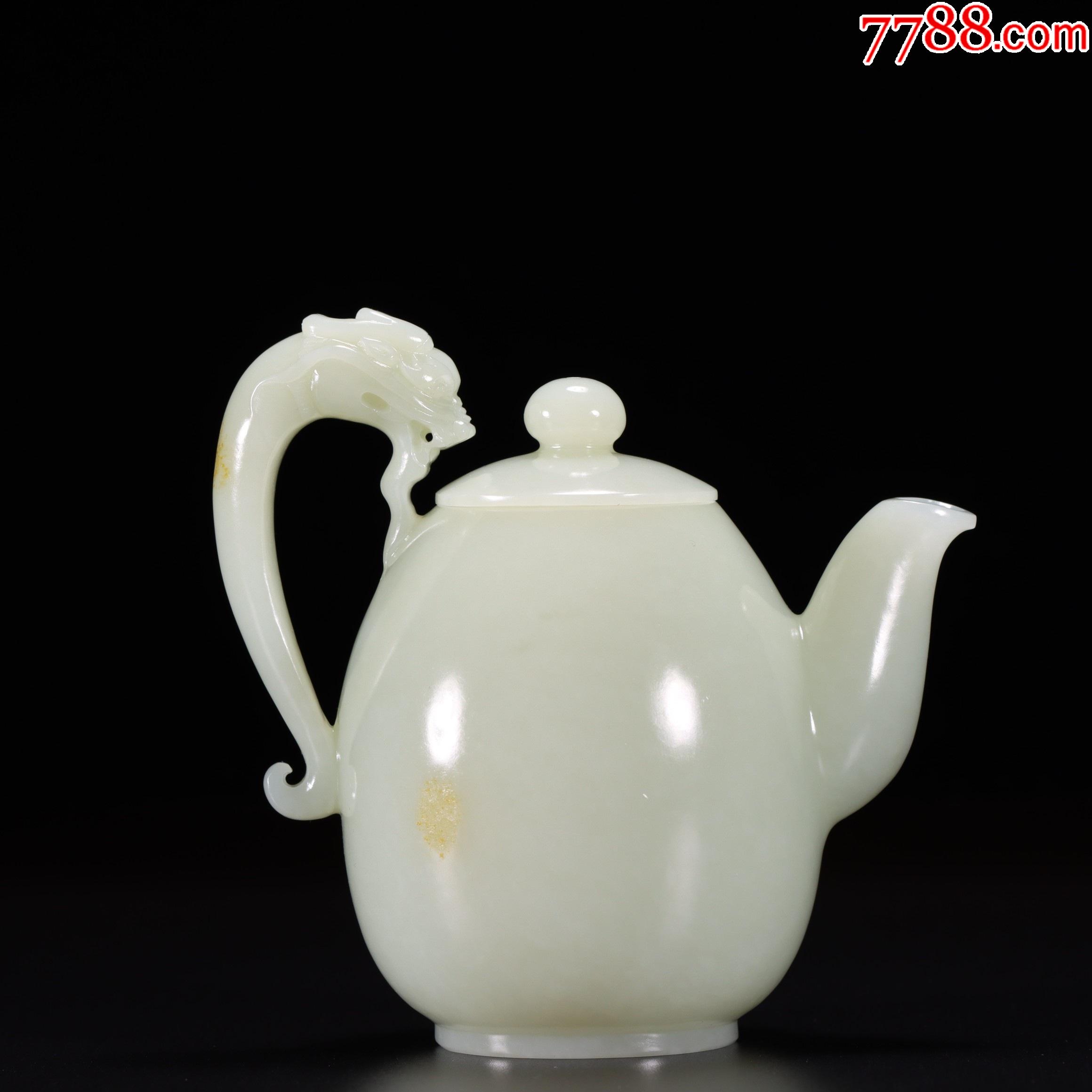 5品99旧藏,和田白玉茶壶￥11,0009