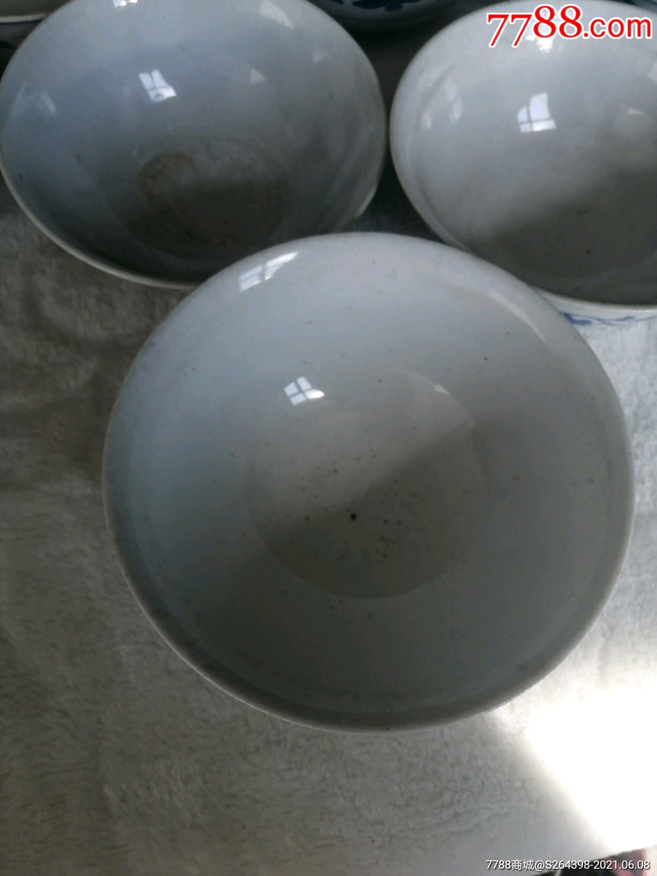 湖南石湾青花碗8个合出