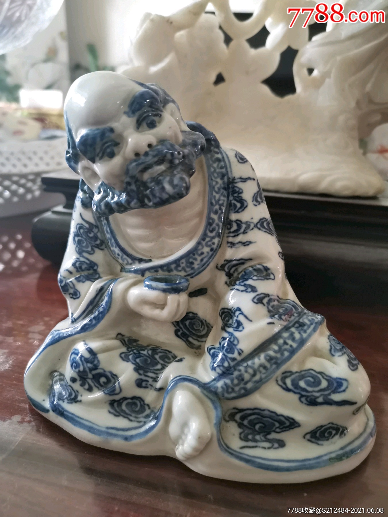 青花达摩祖师_青花瓷_第1张_7788瓷器
