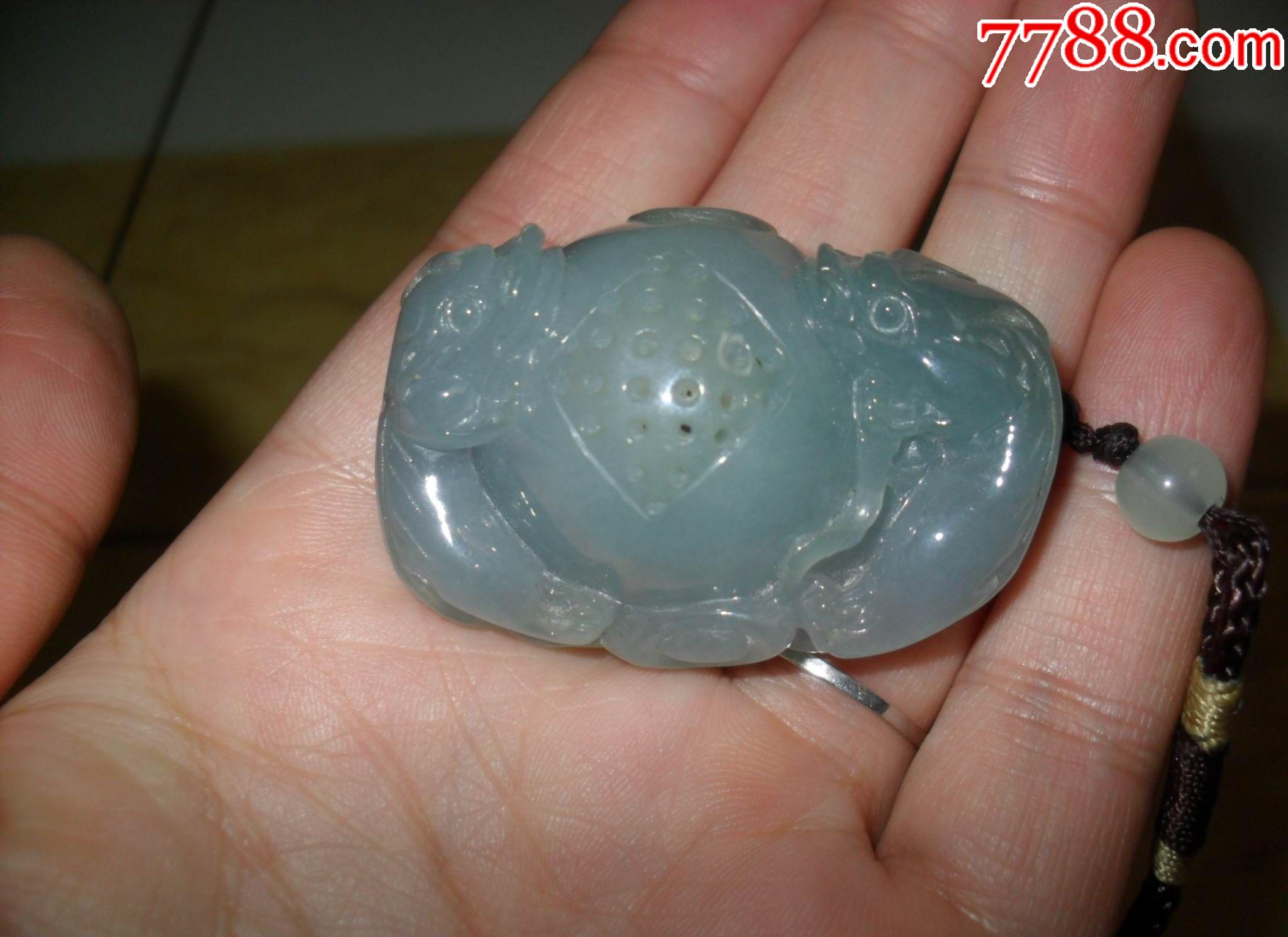 超精美老坑冰种翡翠招财进宝聚宝盆