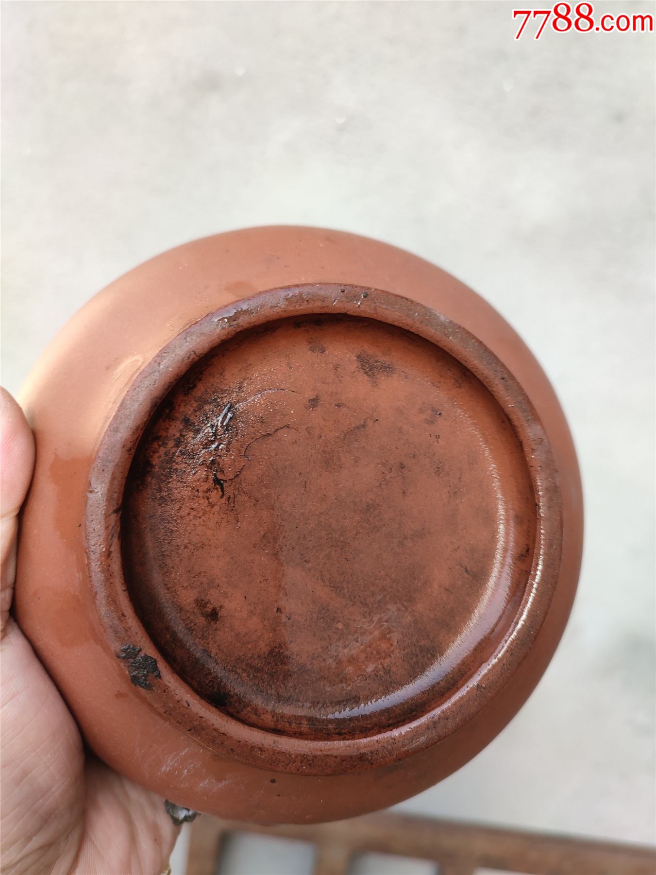 残破的老紫砂壶,清代的紫砂壶,残破如图所示