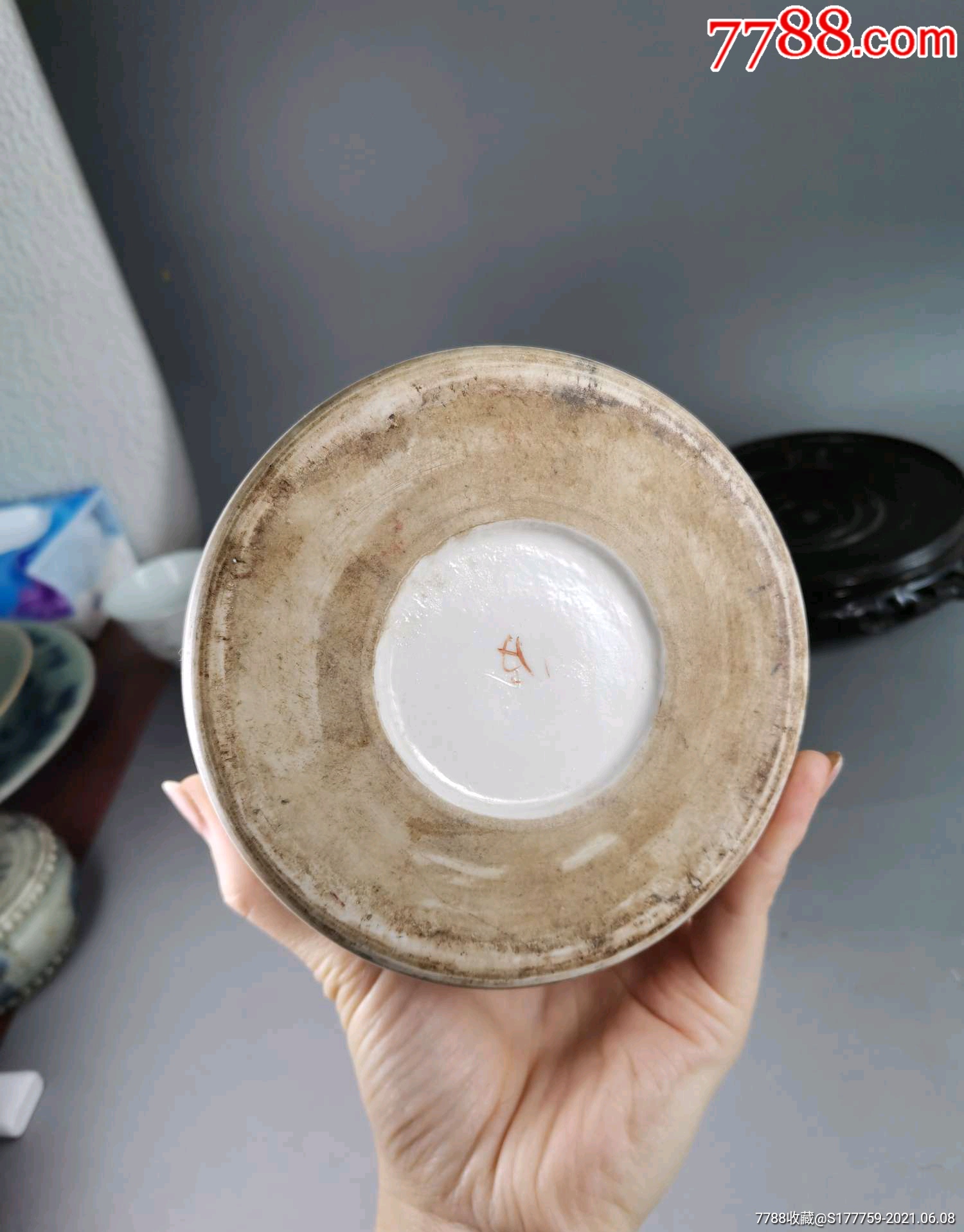 晚清民国浅绛彩柳燕帽筒全品已鉴真