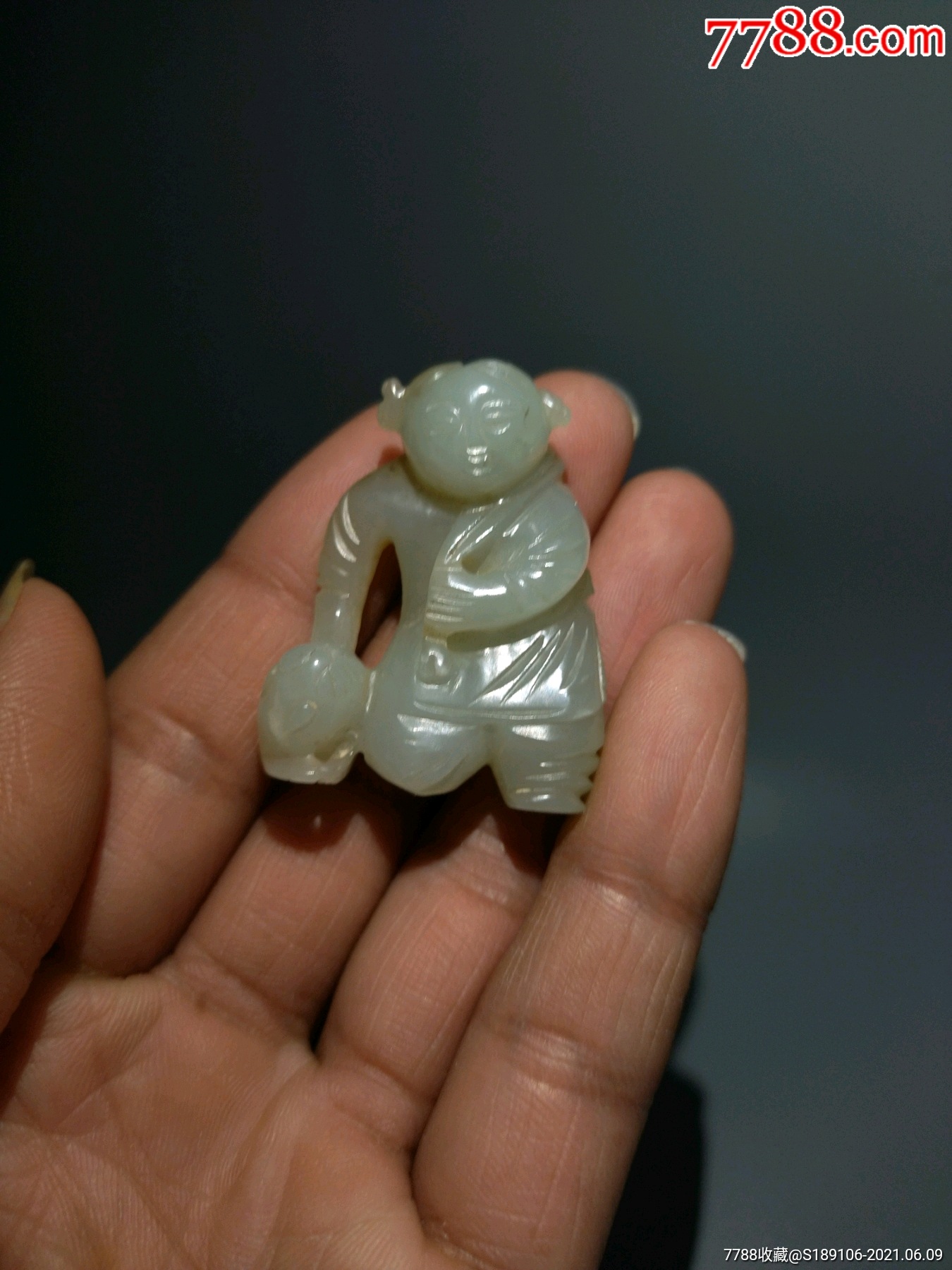 工艺品和田玉童子