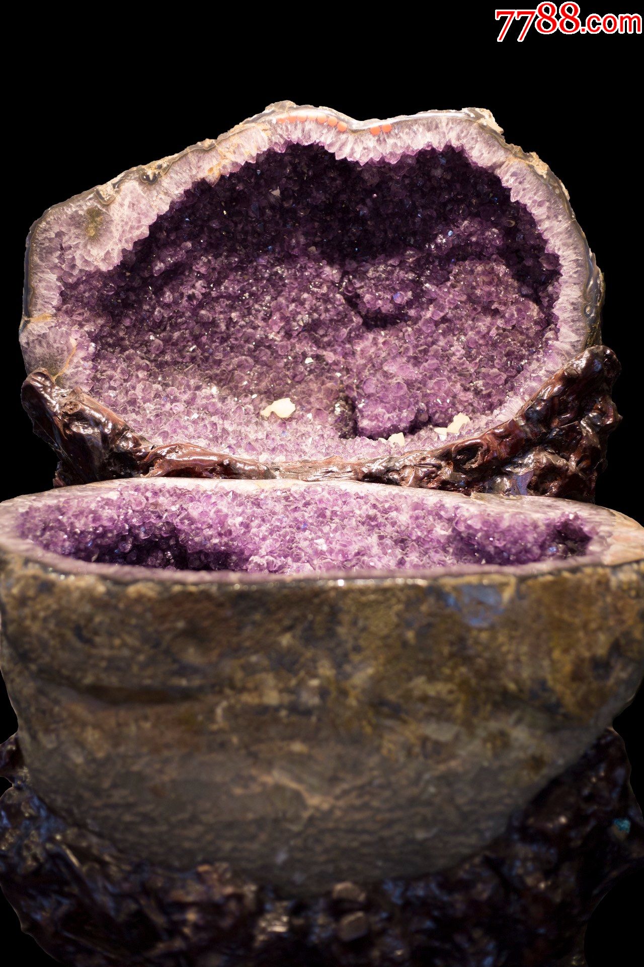 天然紫水晶聚宝盆