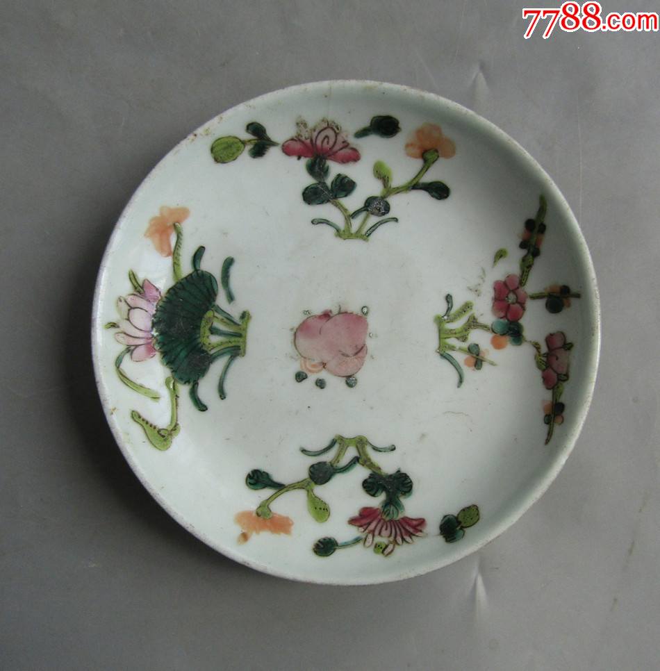 民国粉彩小盘