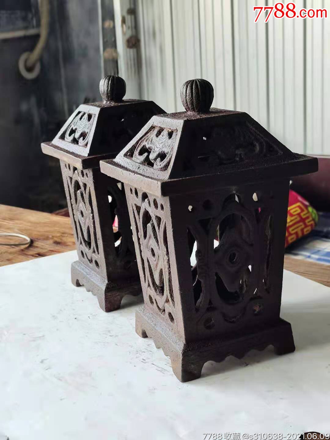 民国铁质四方灯炉13