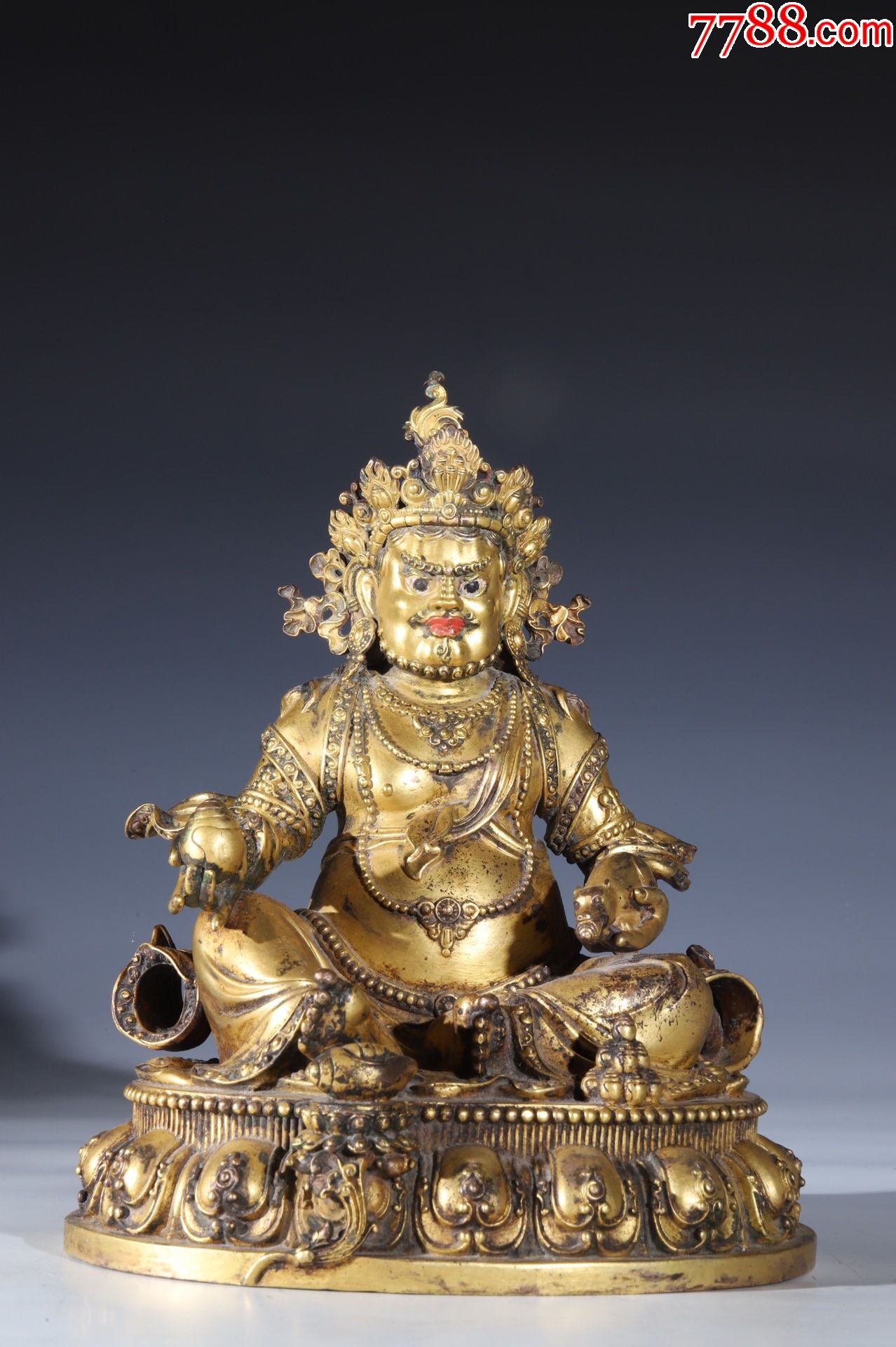 铜鎏金黄财神造像-价格:17000元-se80723631-铜像/铜佛像-零售-7788