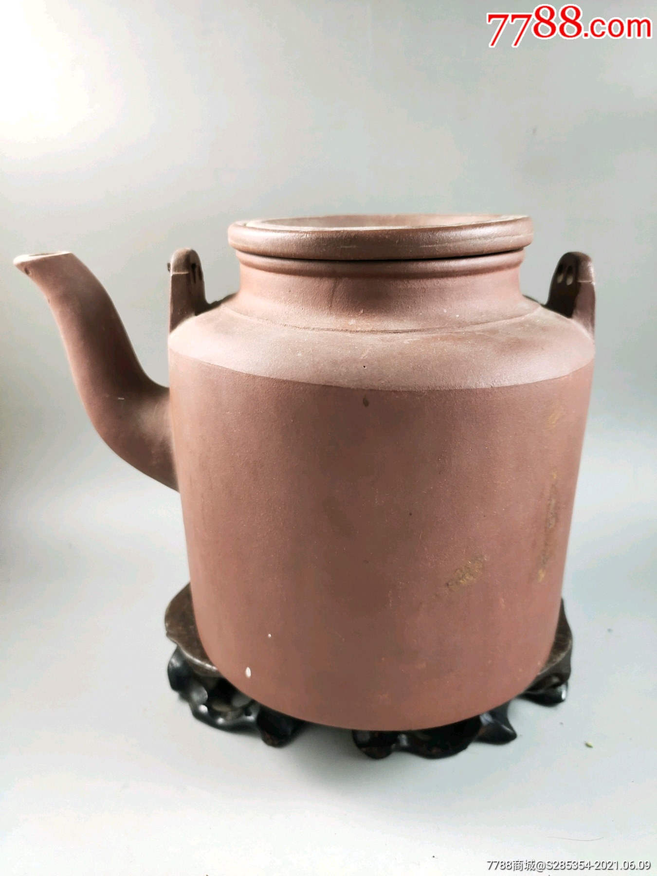 文革老紫砂壶二号直型壶1