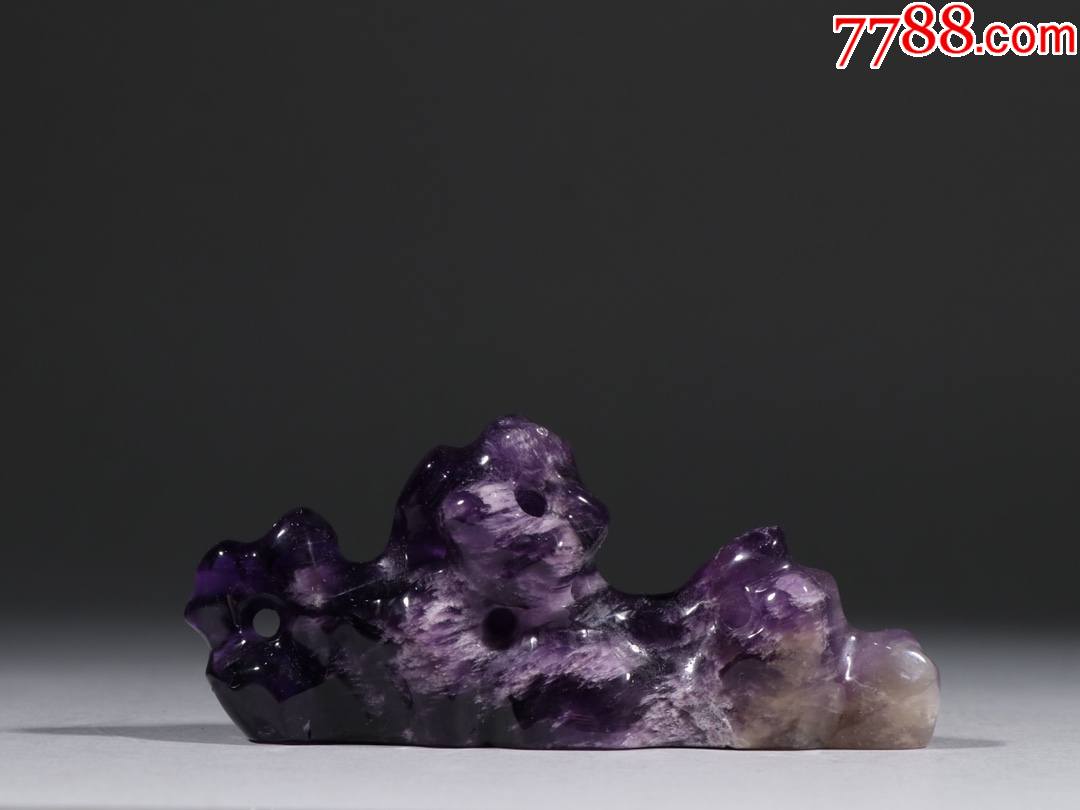 回流紫水晶山子笔架