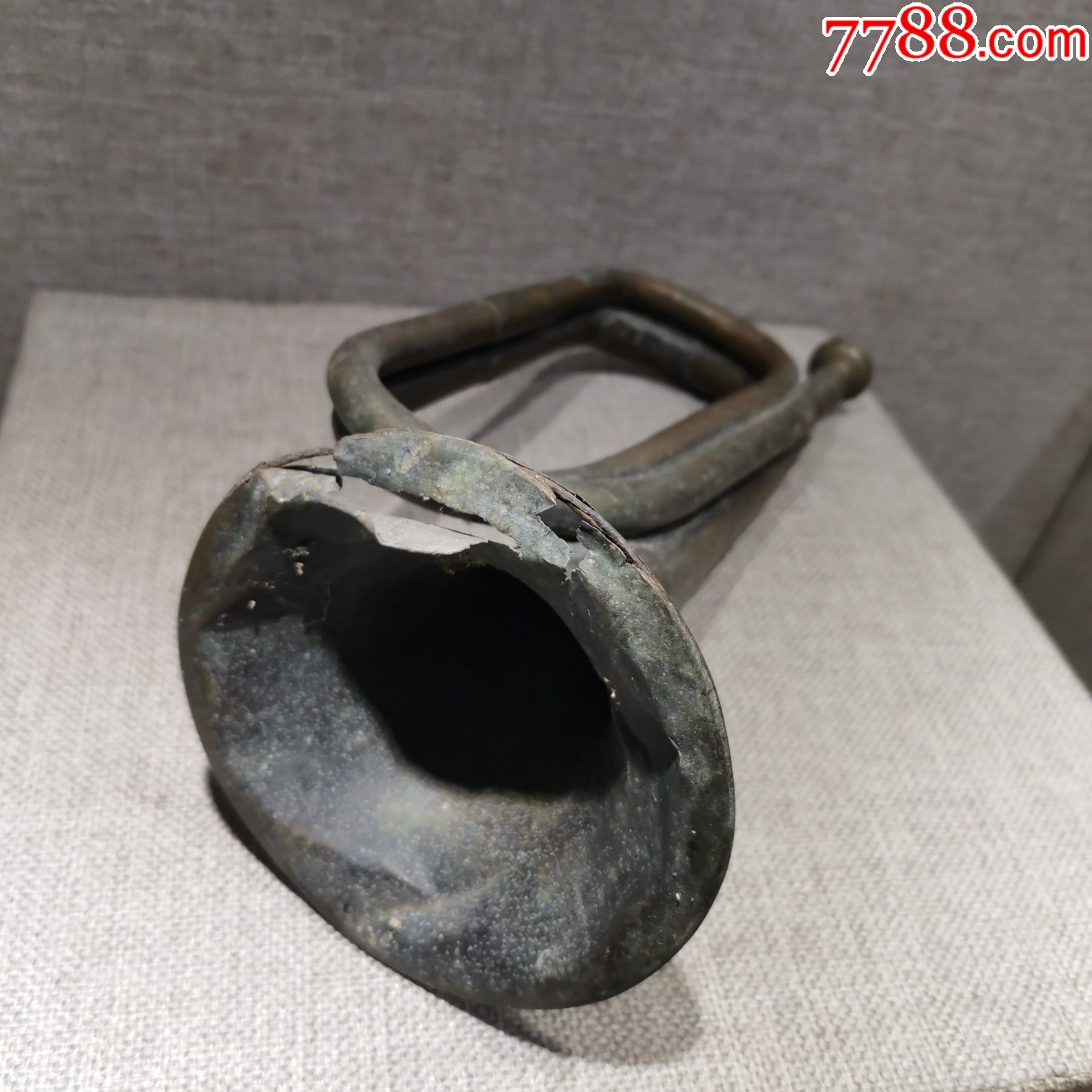 红色收藏抗战时期老物件八路军新四军军号冲锋号带民国铭牌青岛造