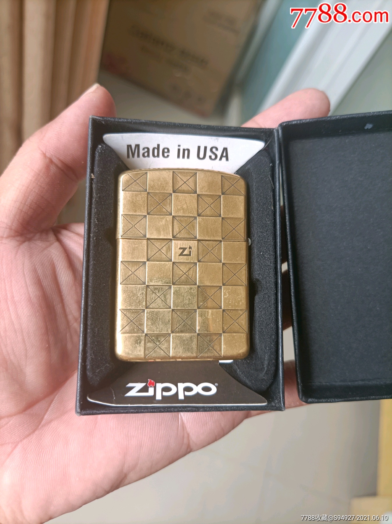zippo黄铜盔甲打火机