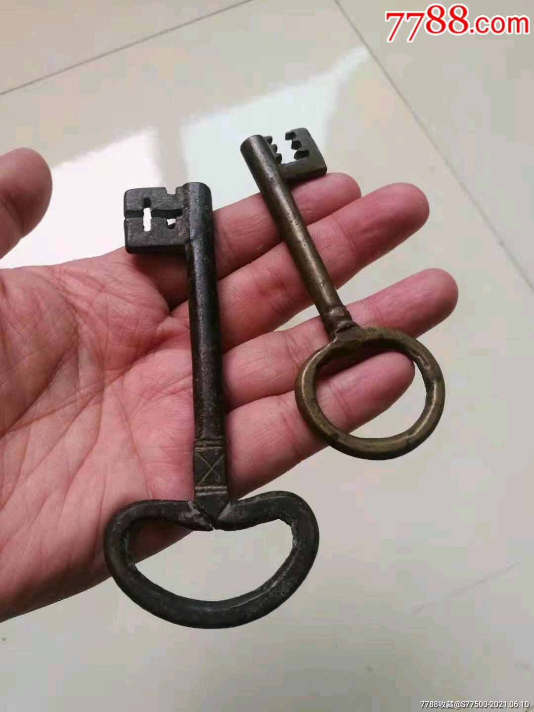 清代大钥匙一对