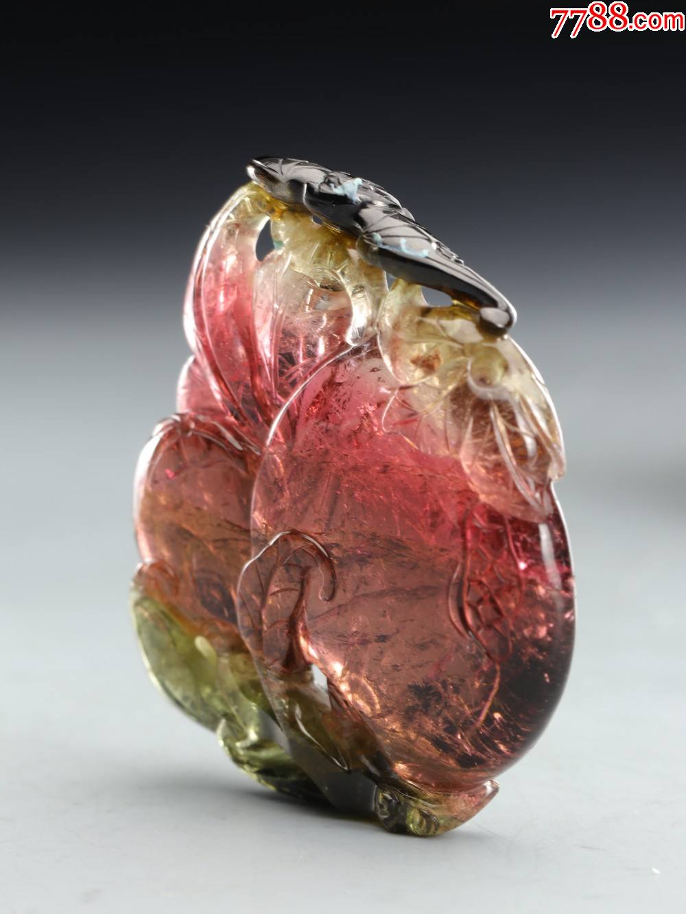 碧玺巧雕多子多福把件