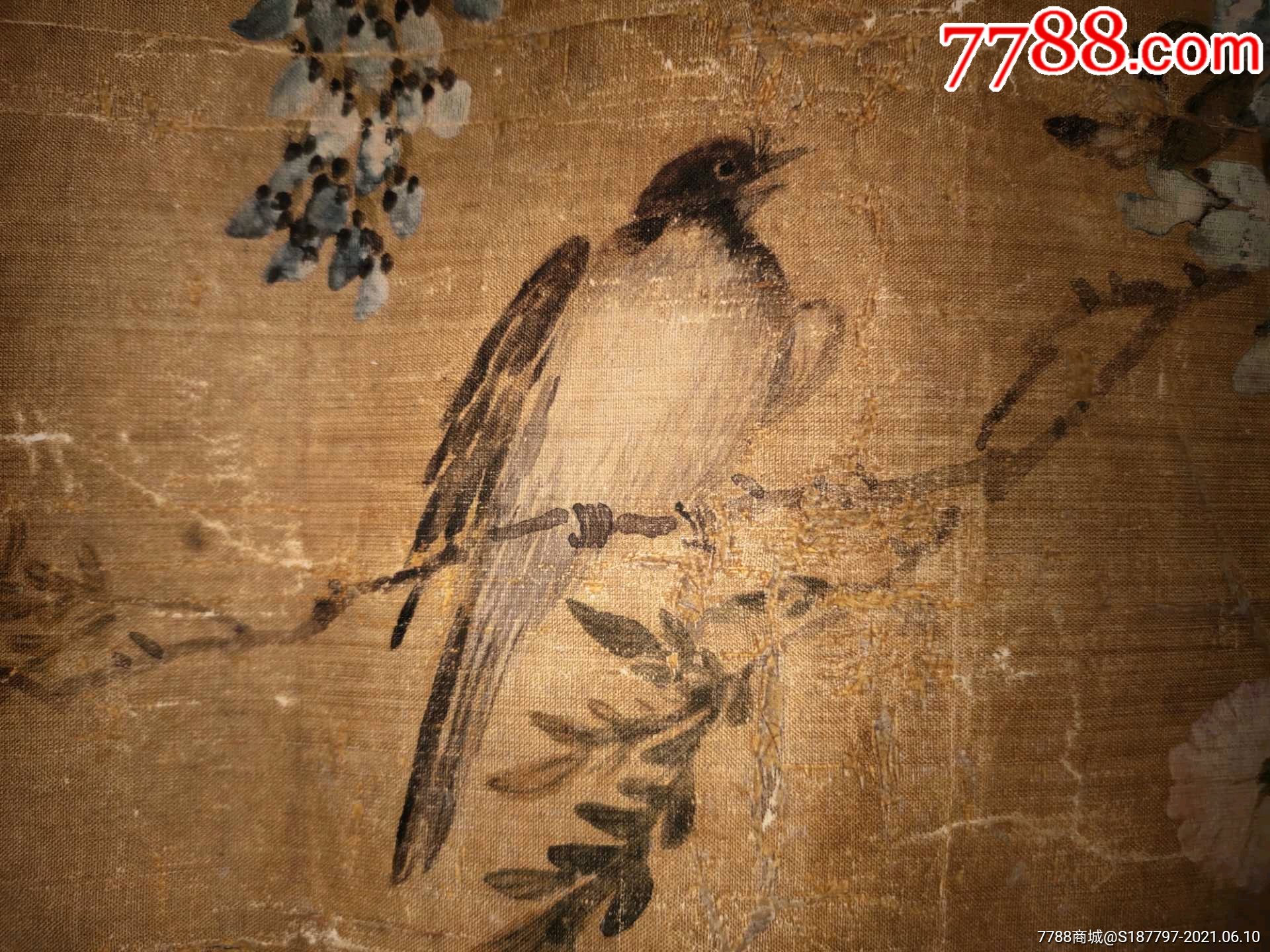 清代佚名绢本设色花鸟一幅