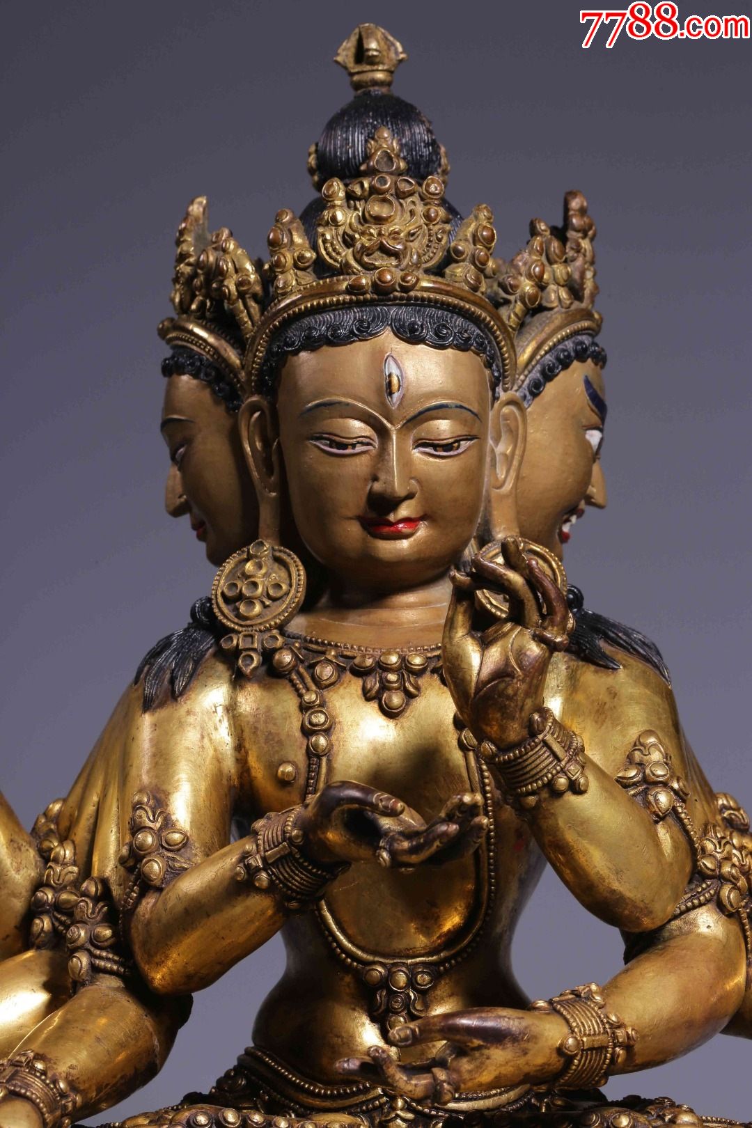铜鎏金尊胜佛母坐像_佛像/造像_第5张_7788相机收藏